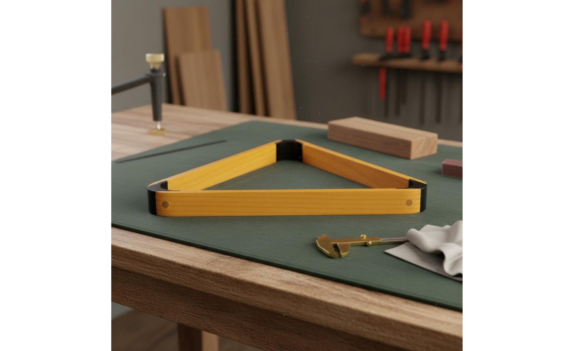 Wooden Triangle Rack Sturdy Wood Construction Billiard Ball Triangle Standard