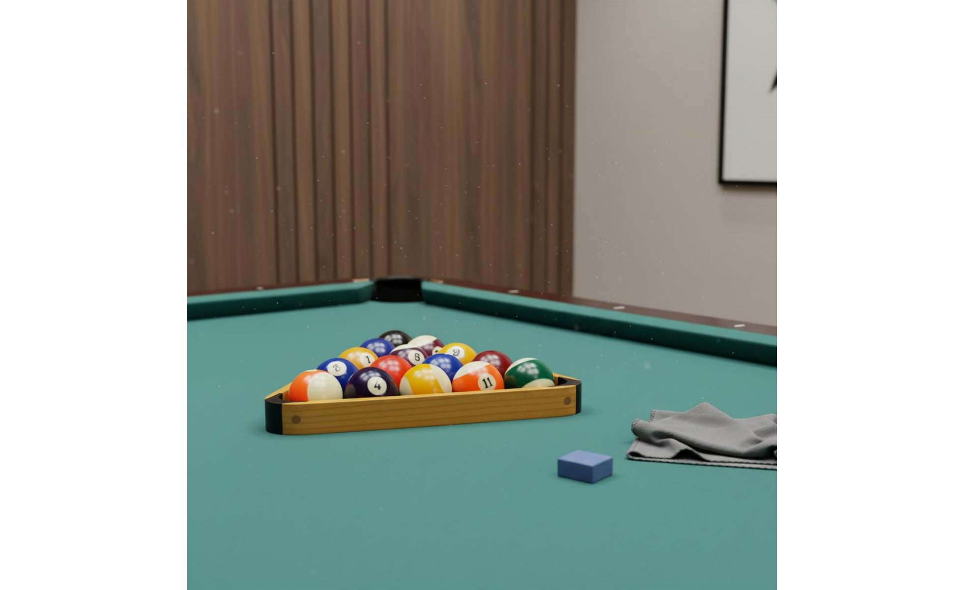 Wooden Triangle Rack Sturdy Wood Construction Billiard Ball Triangle Standard