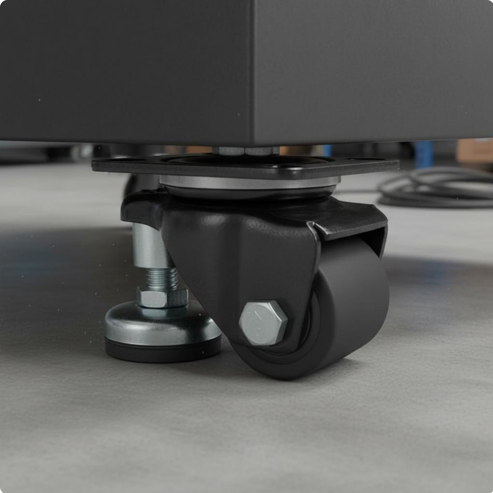 Leveling Caster Wear Resistant Heavy Duty Caster Wheel for Workshop, Warehouse