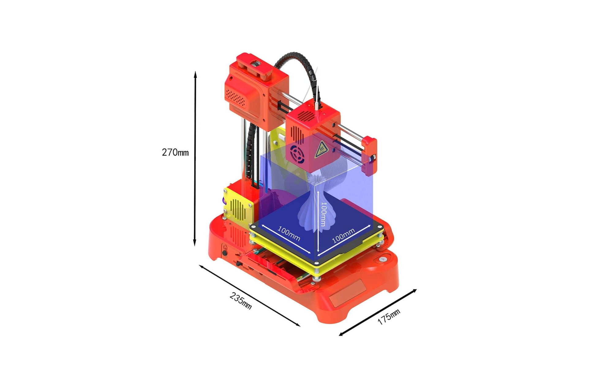 Desktop-3D-Drucker tragbar Mini-3D-Drucker einfach zu bedienen für Klassenzimmer