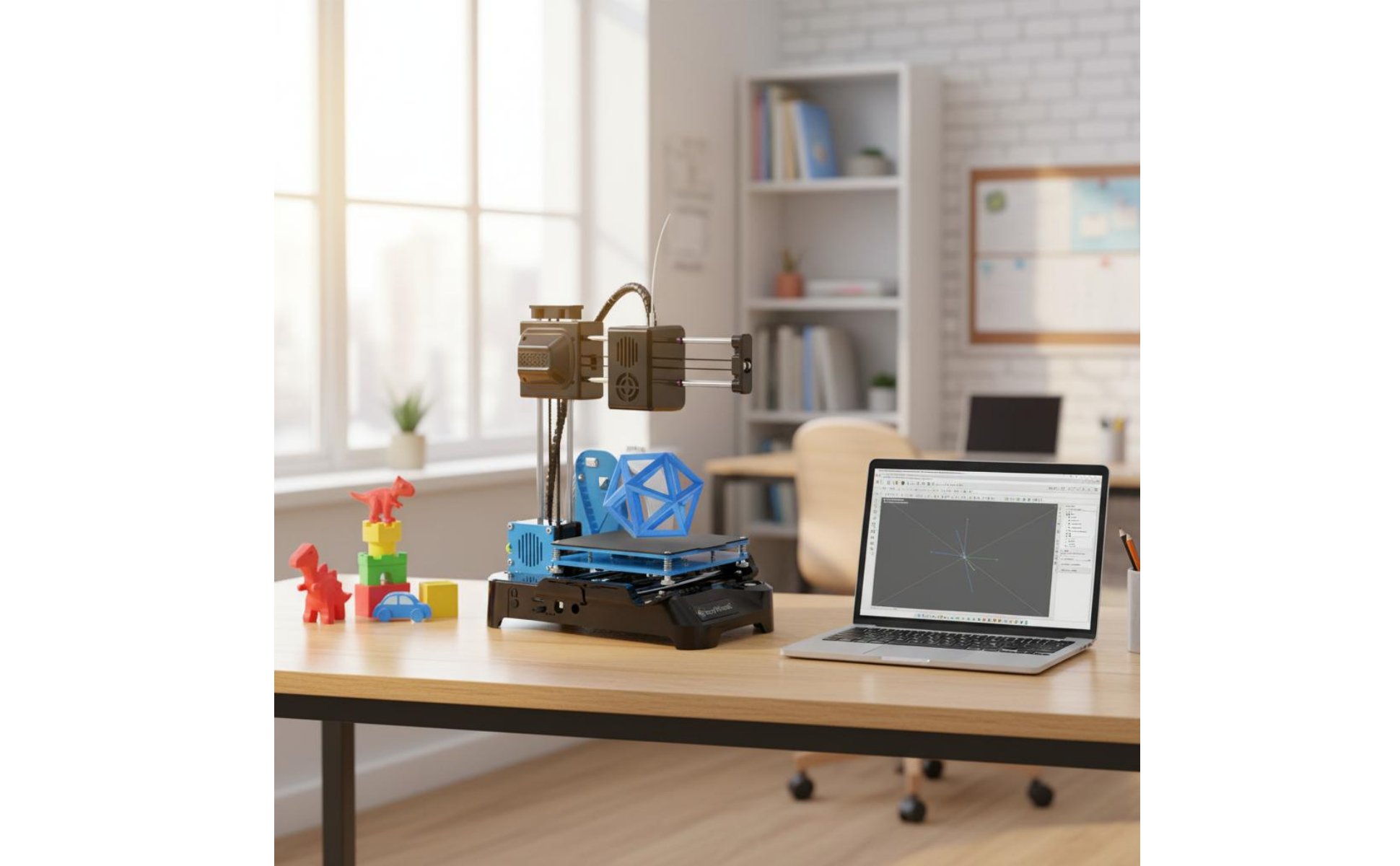 Desktop-3D-Drucker tragbar Mini-3D-Drucker einfach zu bedienen für Klassenzimmer