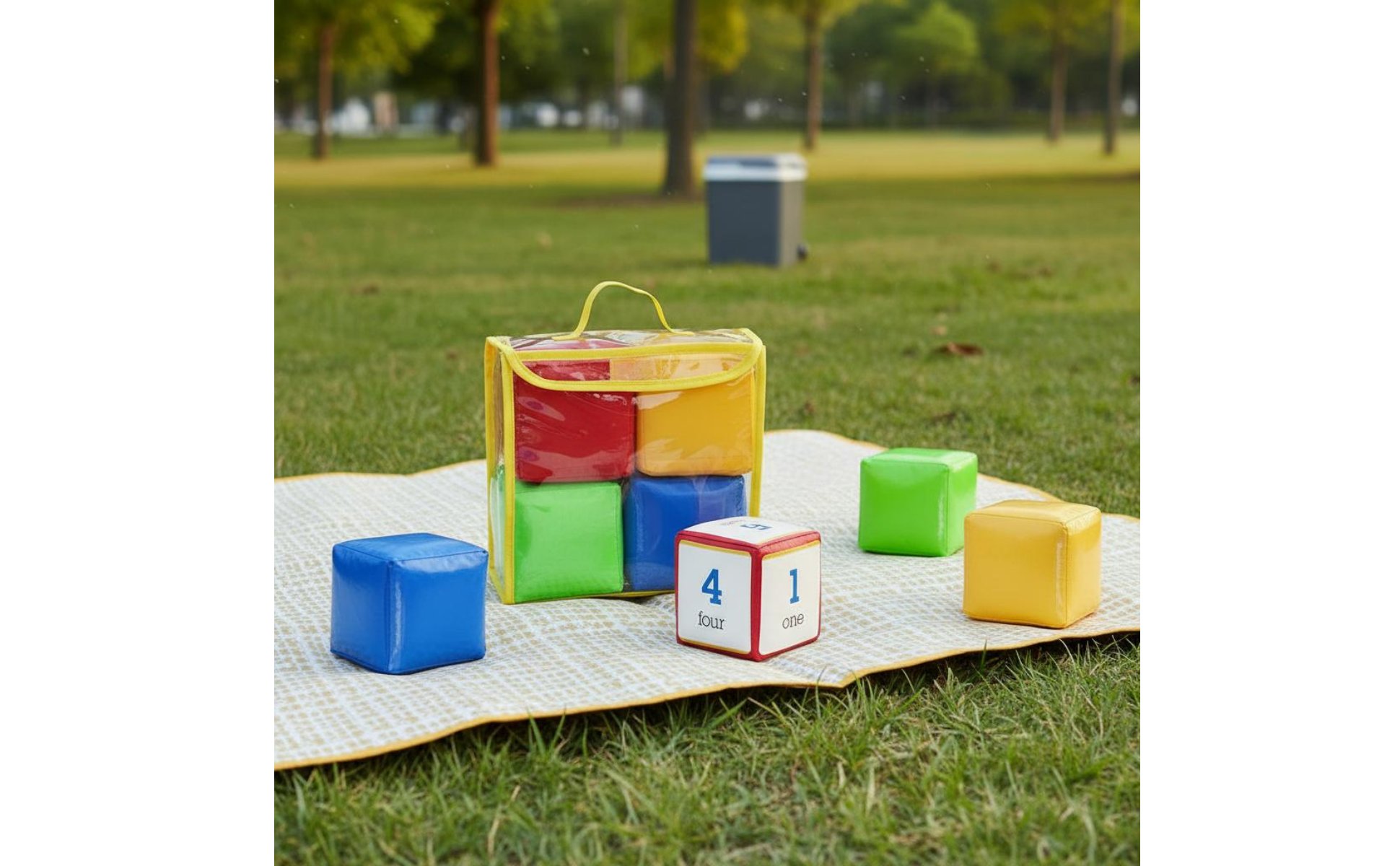4 Pieces Pocket Dice Set Includes Storage Bag Customizable Foam Dice
