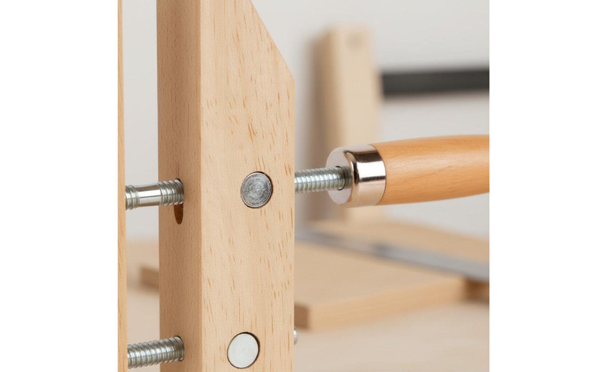 Wooden Hand Screw Clamp Long-Lasting Rubberwood Body Parallel Jaw Wood Clamp
