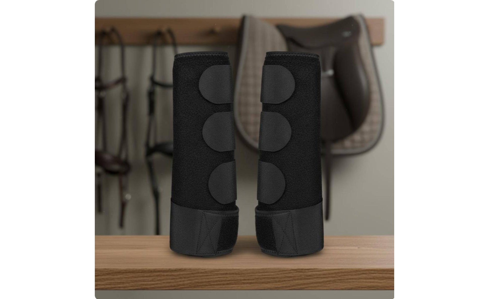 4 Pieces Equestrian Leg Boots Anti-Collision Horse Leg Wrap Thickened Padding