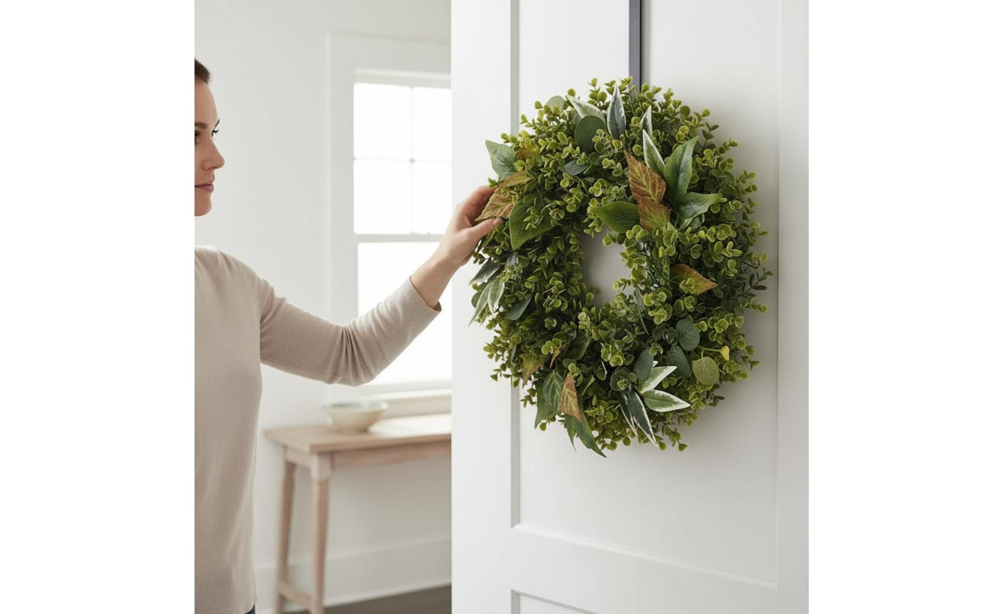 Eucalyptus Wreath Realistic Look Artificial Eucalyptus Wreath for Easter, Wall