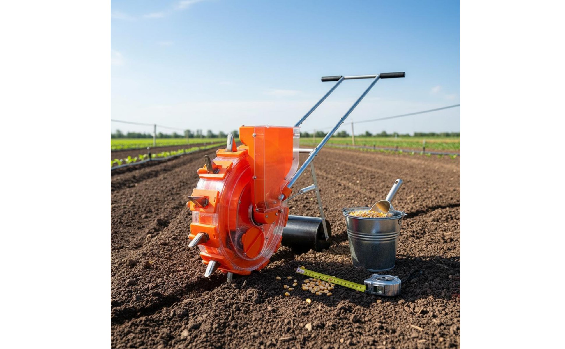 Single Row Walk Behind Seeder Multifunctional Vegetable Precision Planter