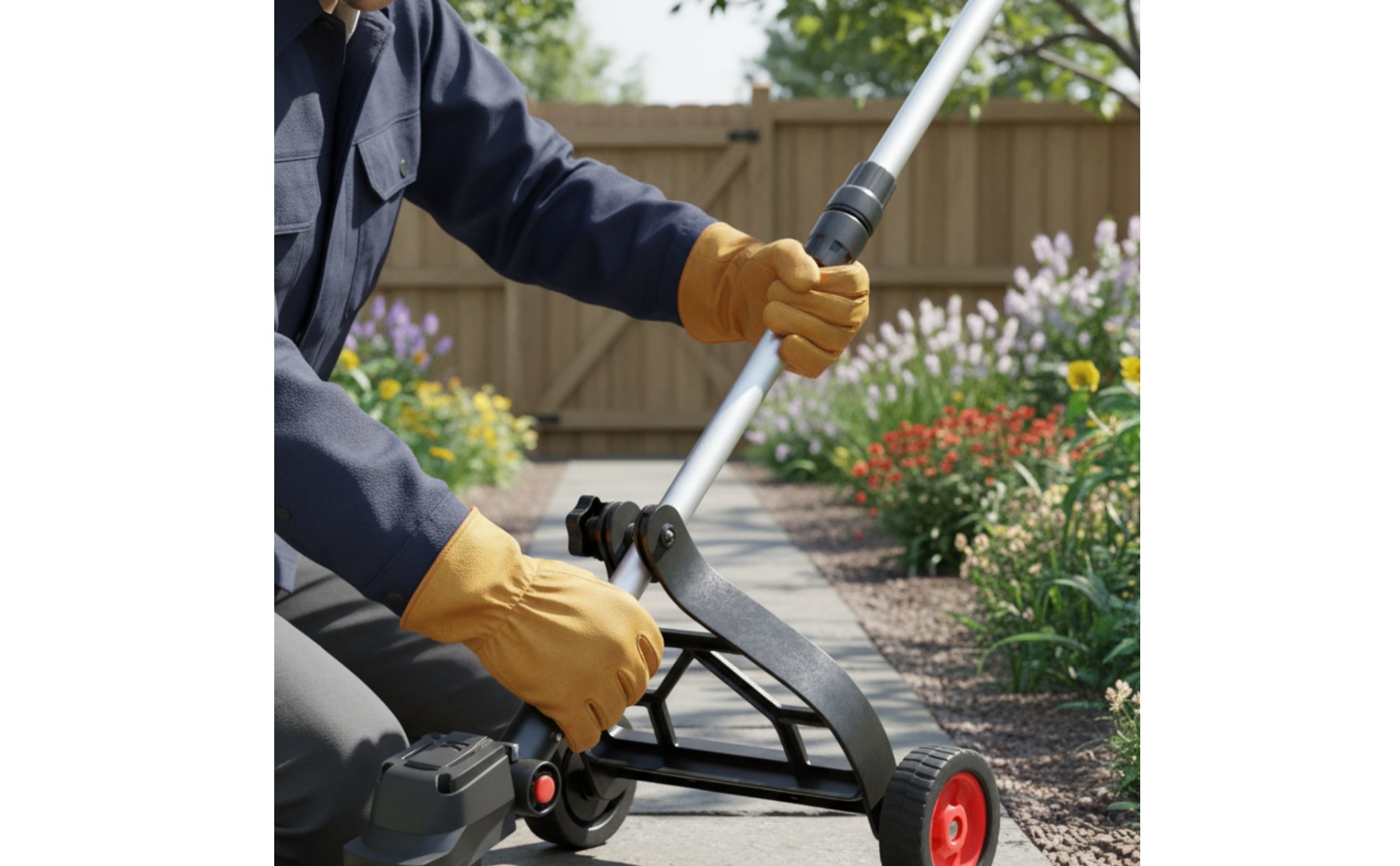 Grass Rolling Support Labor Saving String Trimmer Support Wheels