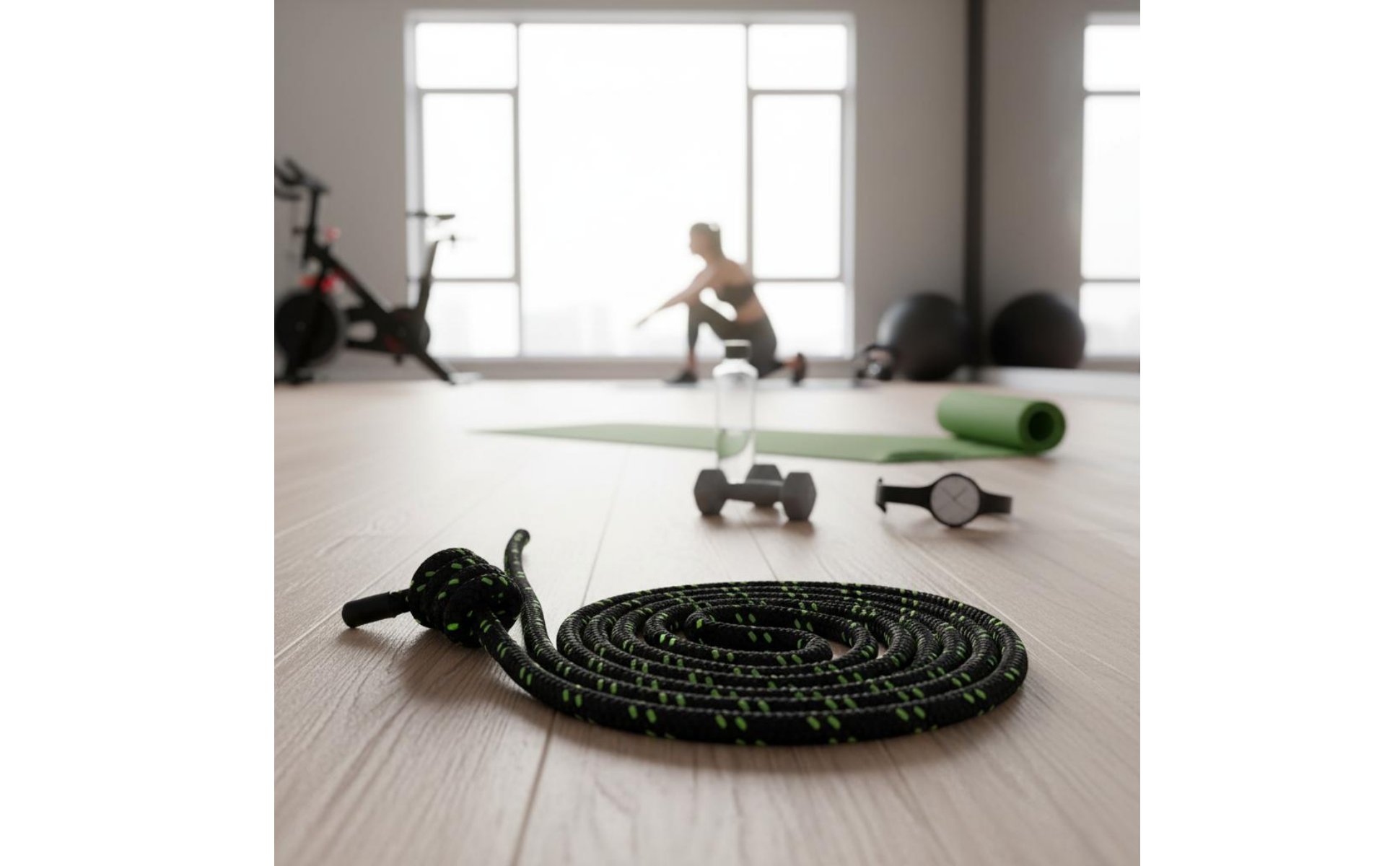 Flow Rope Portable Handleless Jump Rope Long-Lasting Material for Home Gym