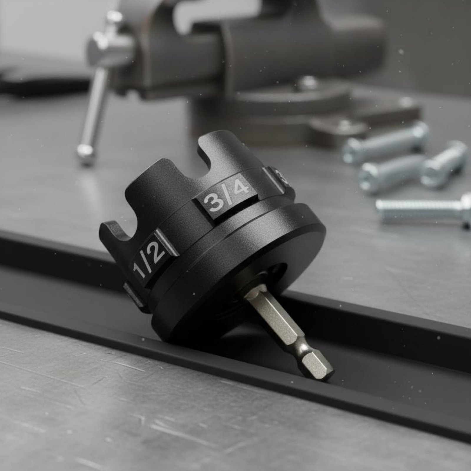 Nut Fastener Attachment Multi-Diameter Power Tool Accessory for Electricians
