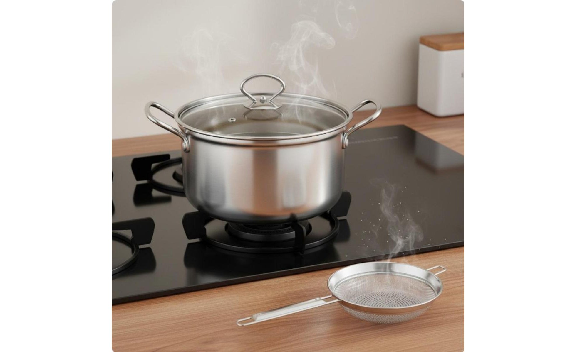 Friteuse En Acier Inoxydable Multifonctionnel Casserole à Frire avec Filtre