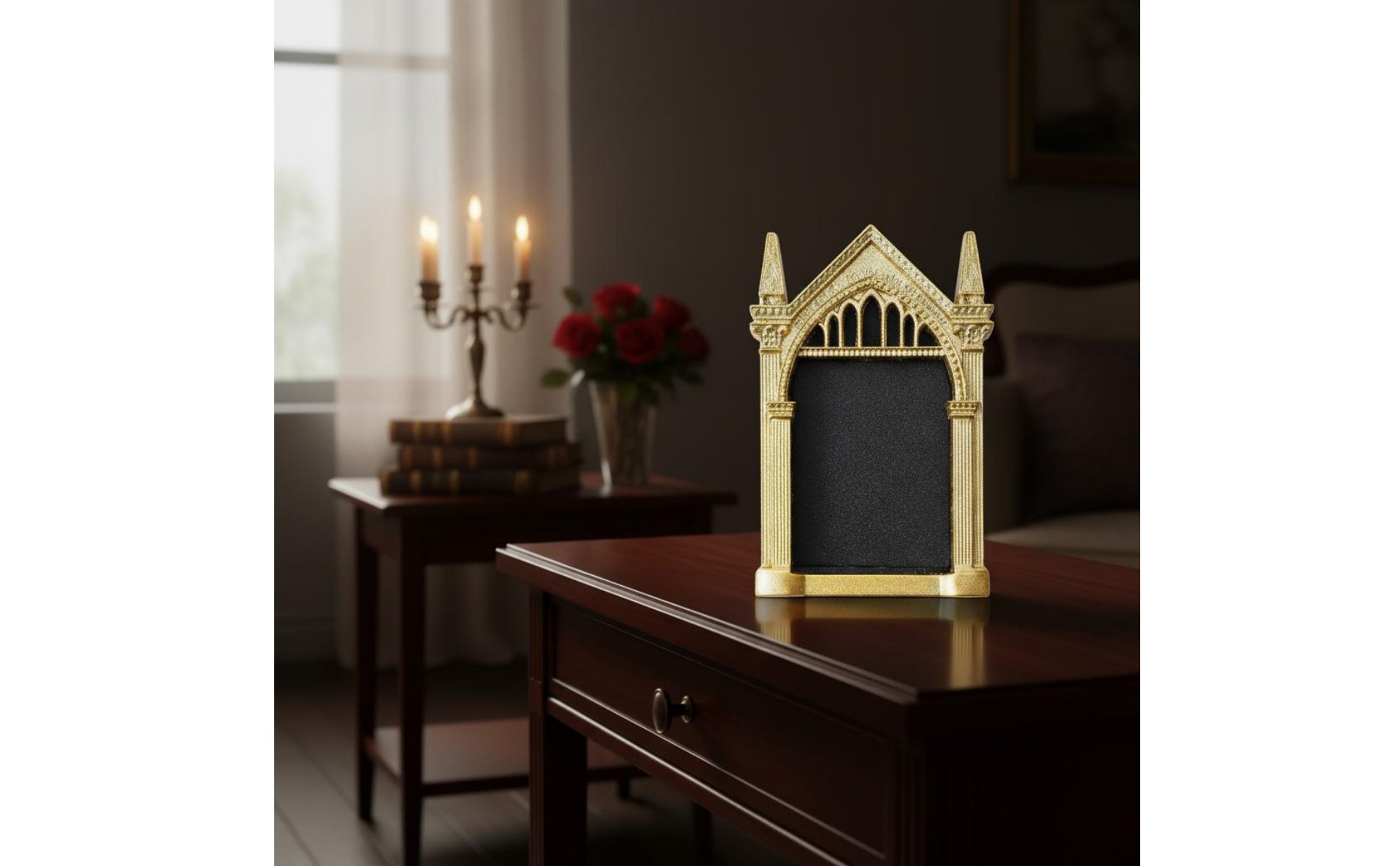 Cathedral Arch Mirror Photography Prop Medieval Mirror Set for Dressing Table