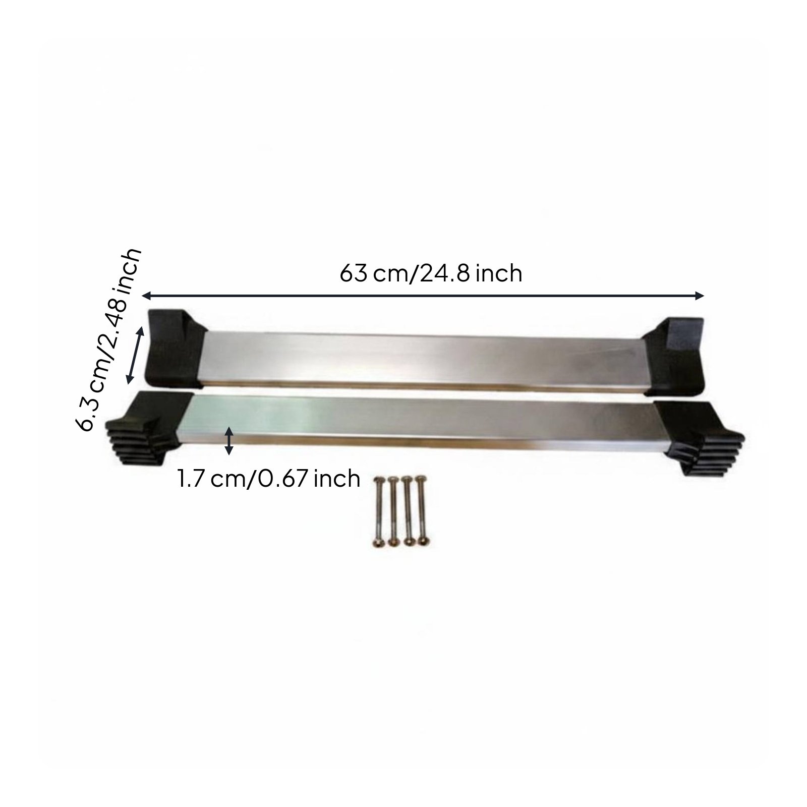 2 Stücke Leiter Ausgleichsstange Aluminiumlegierung Aluminium Leiter-Traverse