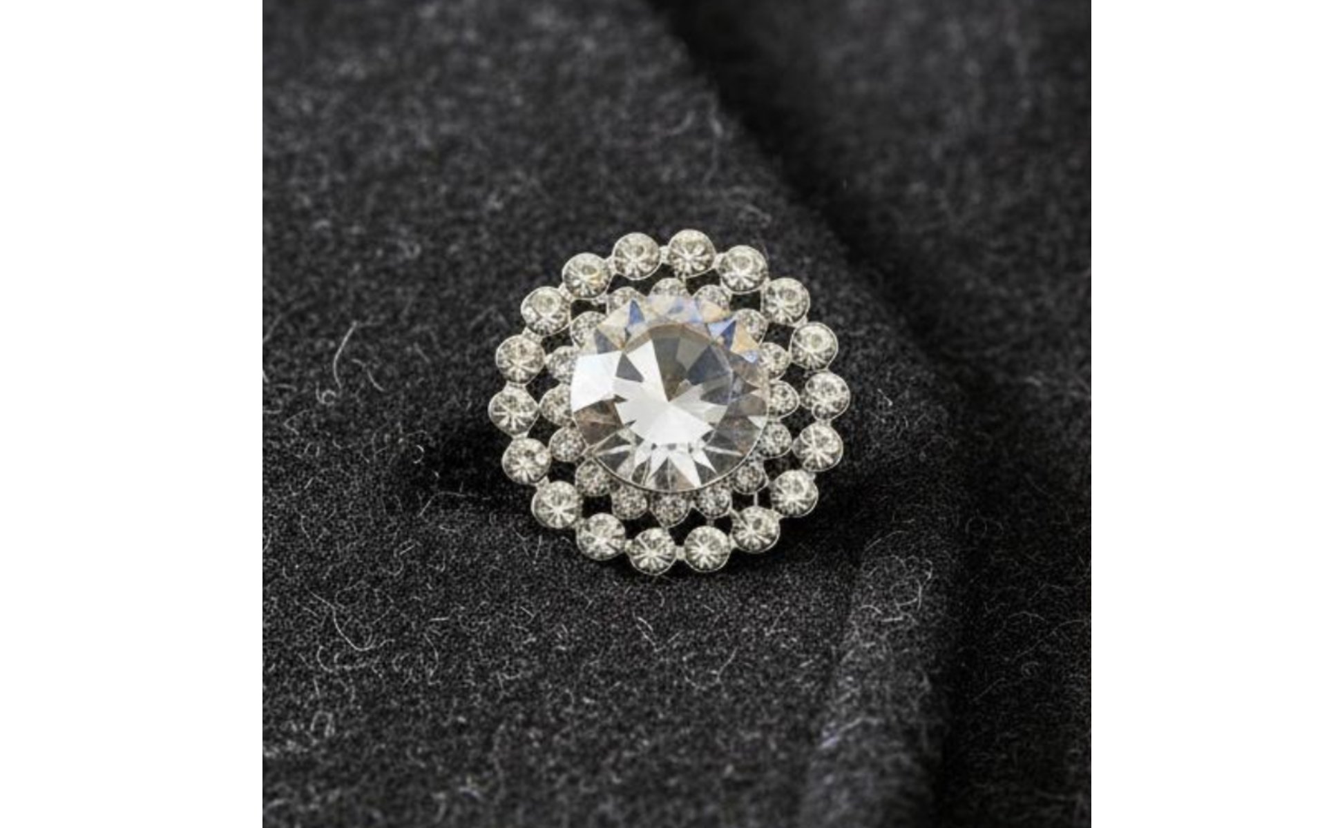 Bouton En Cristal et Métal Finition Brillante pour Bricolage, Couturiers