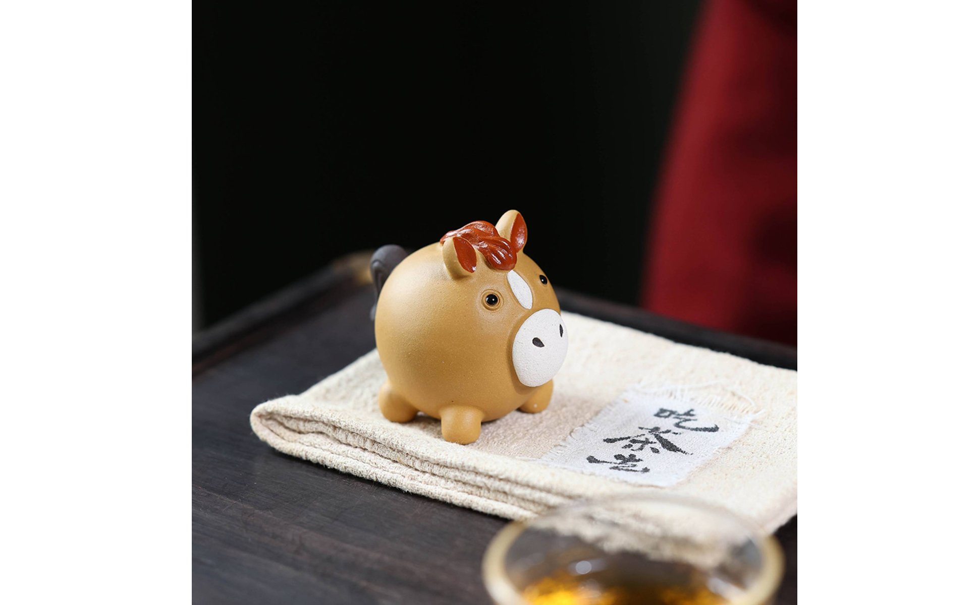 Chubby Horse Tea Pet Handmade for Desktop, Home Decor