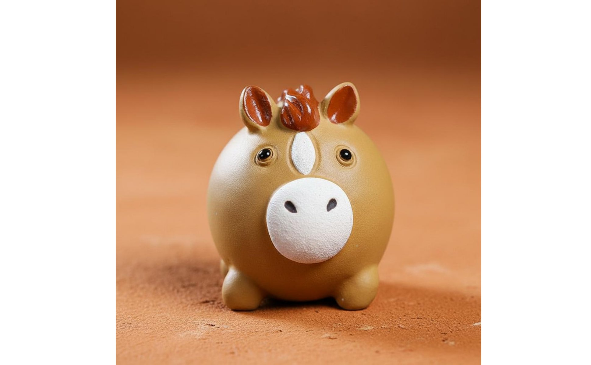 Chubby Horse Tea Pet Handmade for Desktop, Home Decor