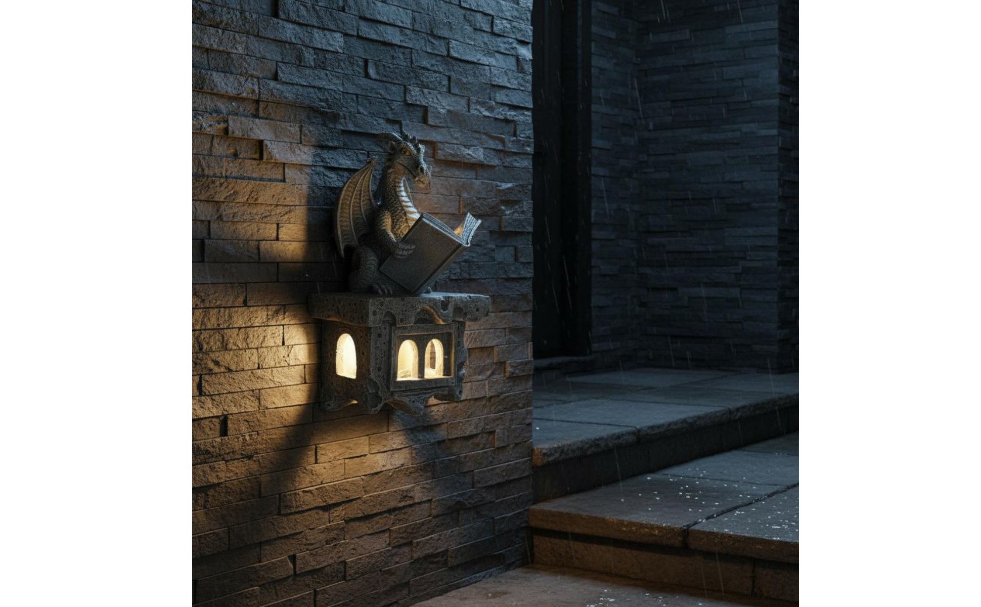 Solar Dragon Wall Light Creative Design Solar Dragon Light Auto On/deactivate