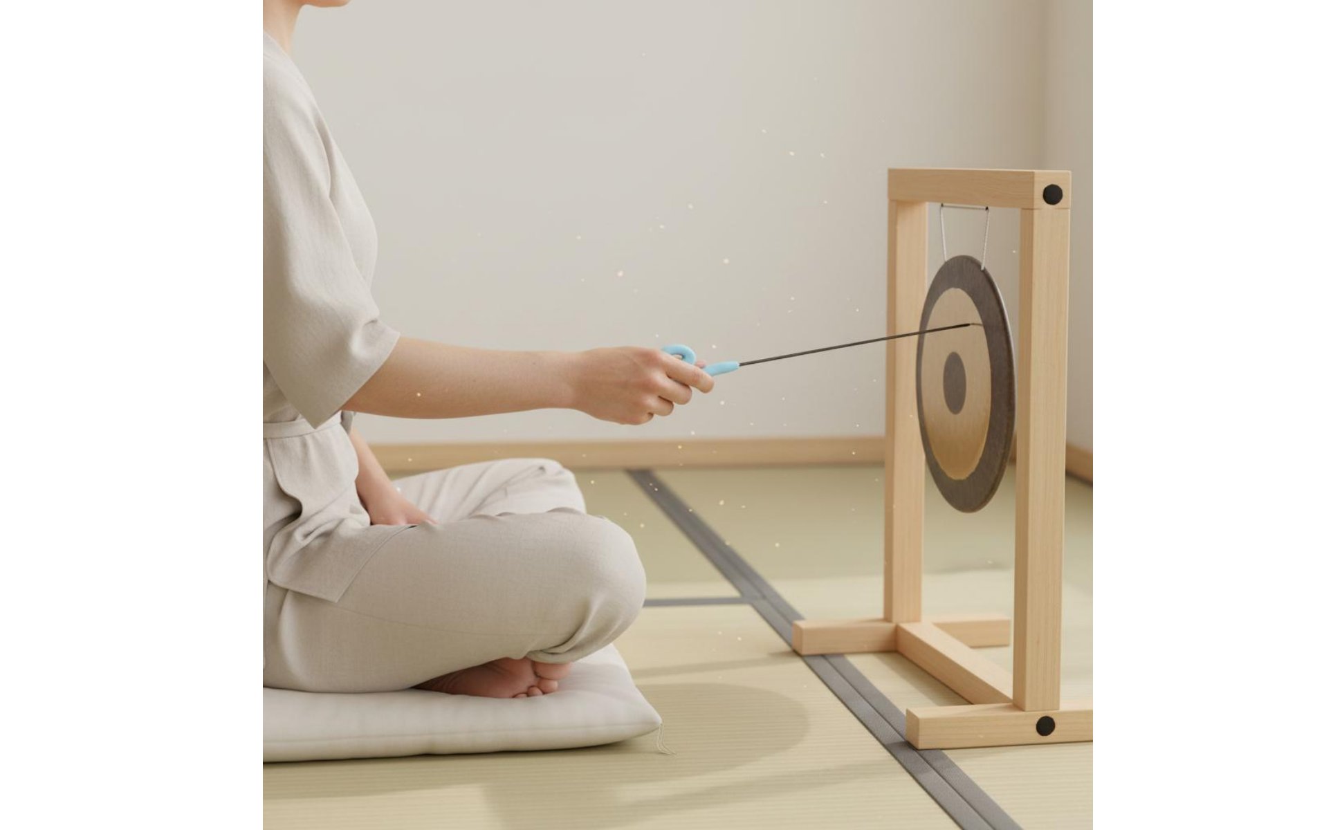 Cetacean Sound Gong Mallet Silicone Friction Mallet for Wellness Sessions