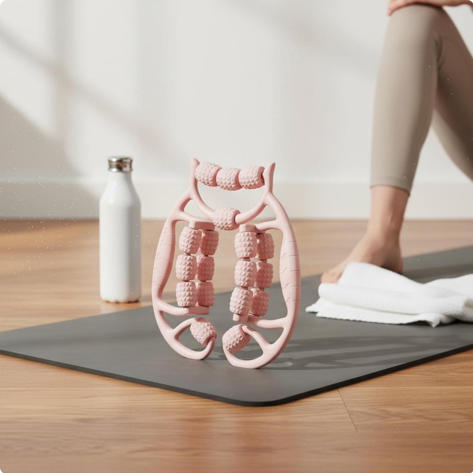 360 Degree Leg Massager Clamp Textured Rollers for Post-Workout, Home
