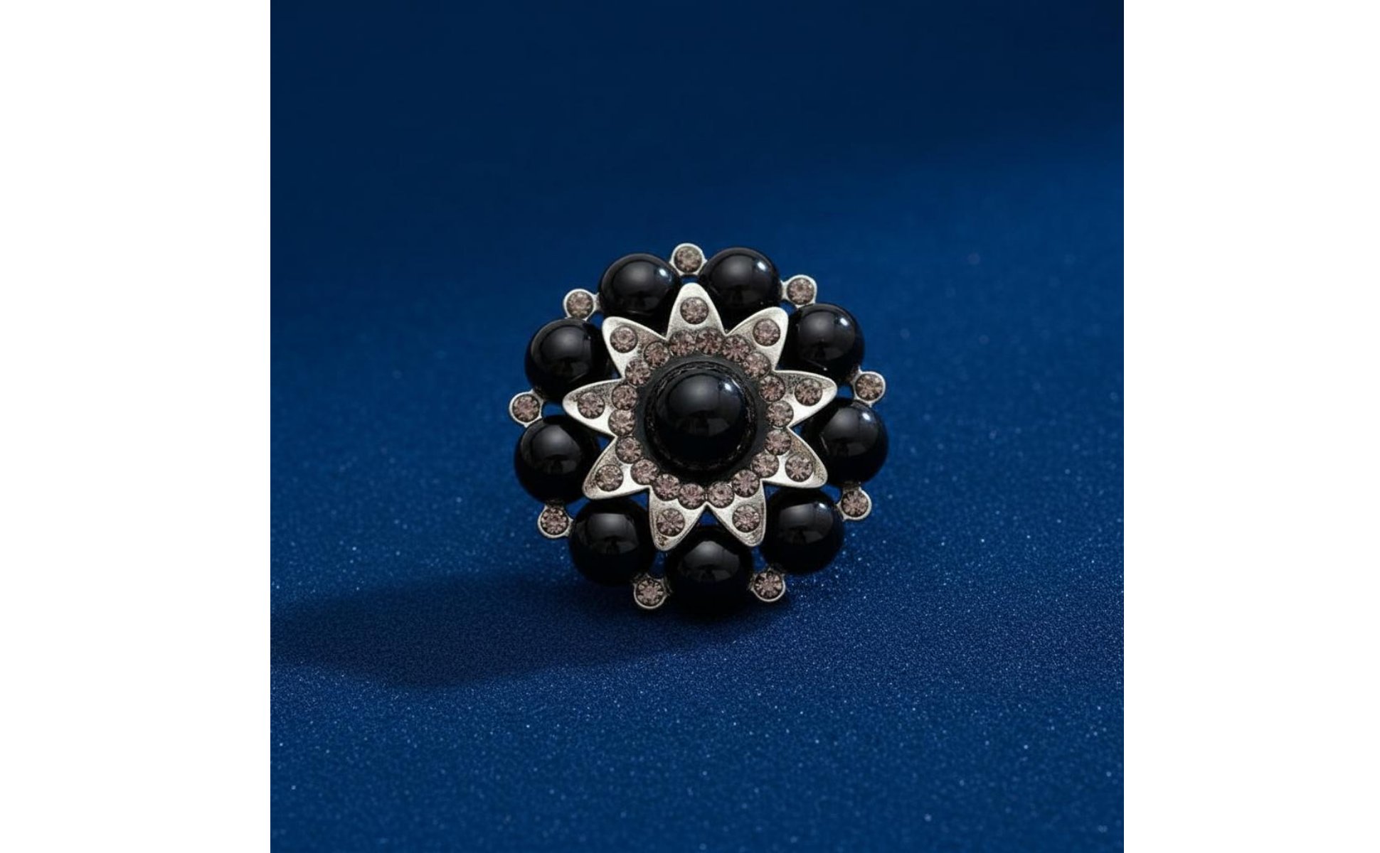 Bouton Perle et Cristal Design Élégant Bouton Rond Perles et Cristal Haute