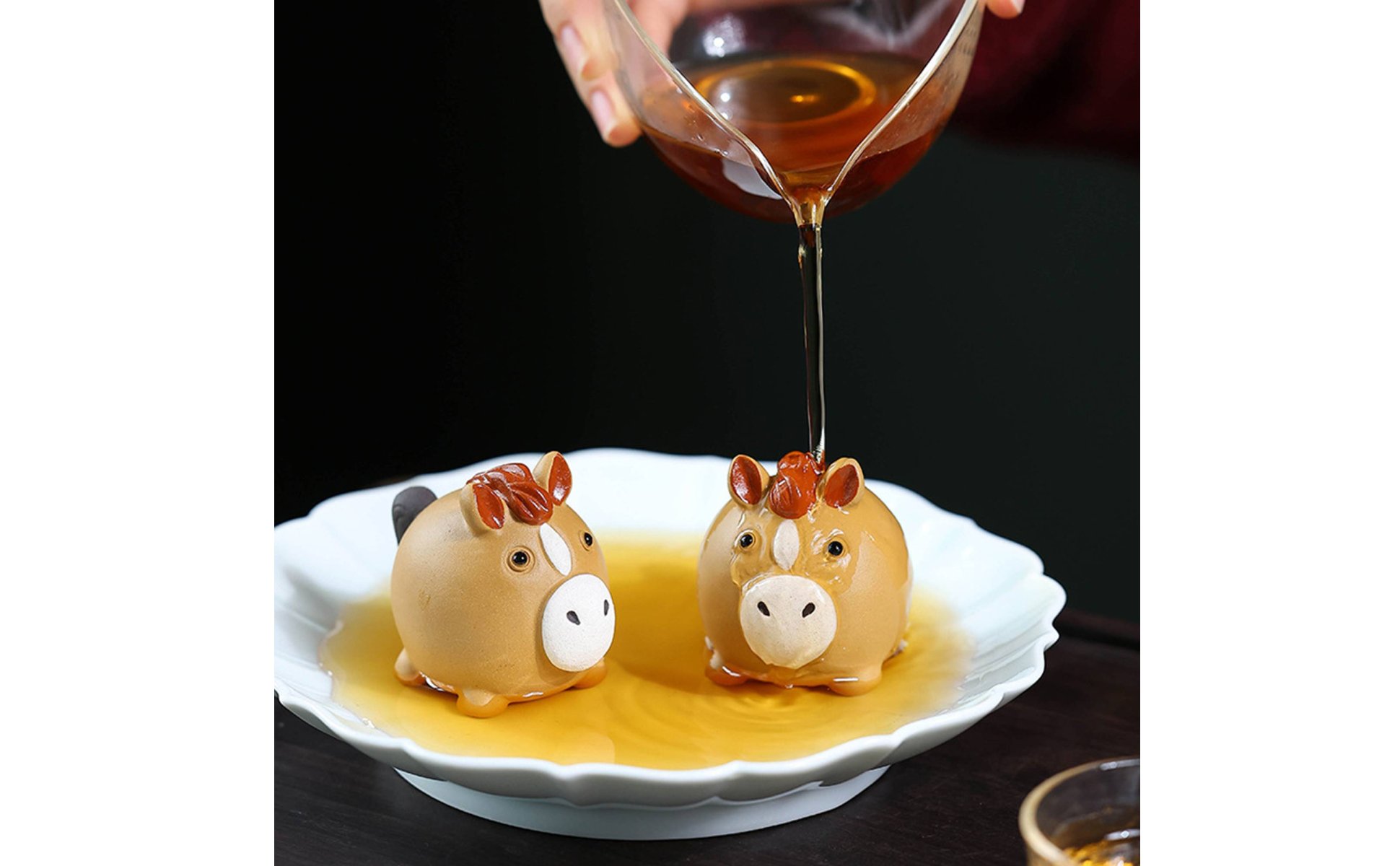 Chubby Horse Tea Pet Handmade for Desktop, Home Decor