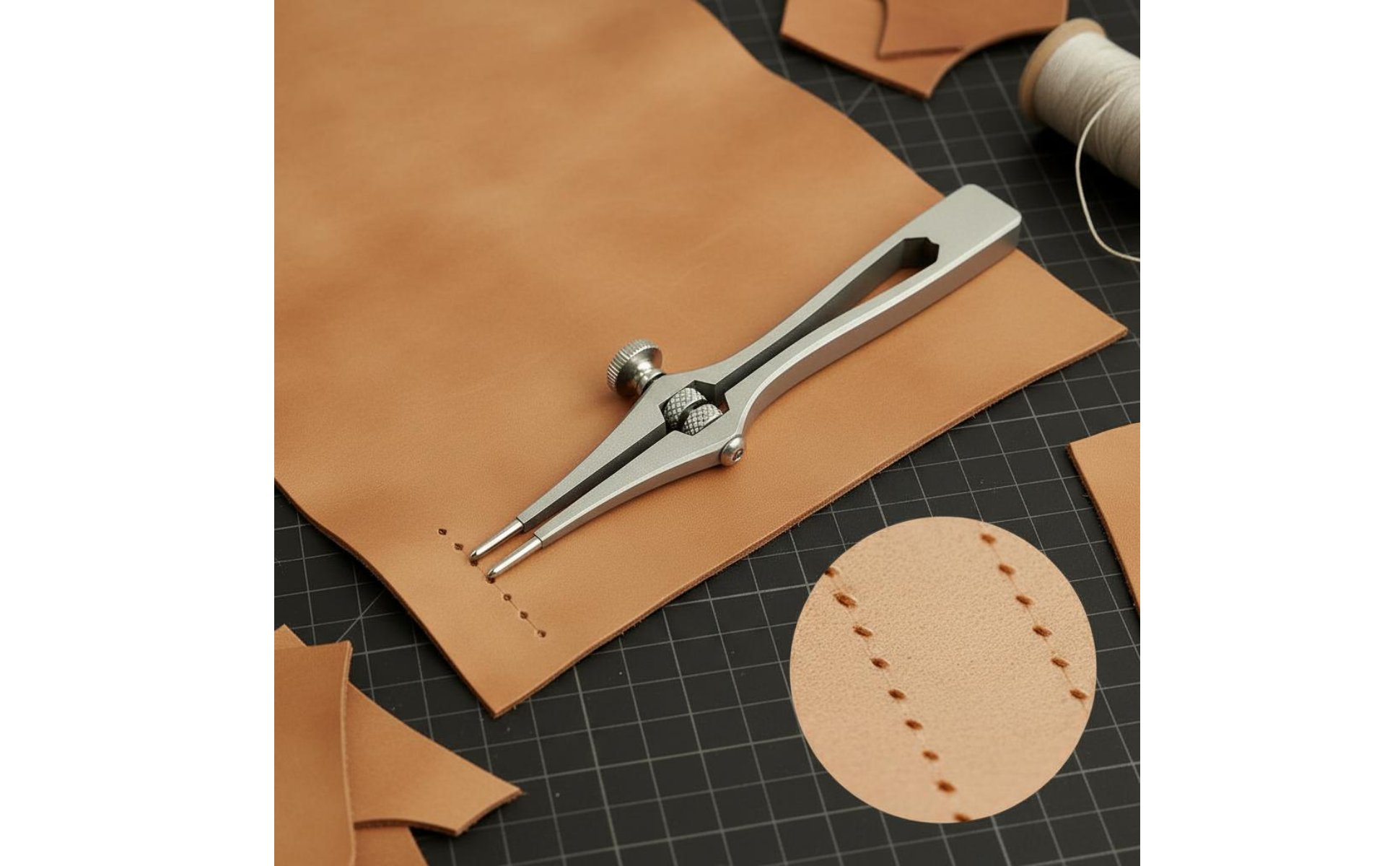 Adjustable Pricking Iron High Carbon Stainless Steel for DIY Enthusiasts