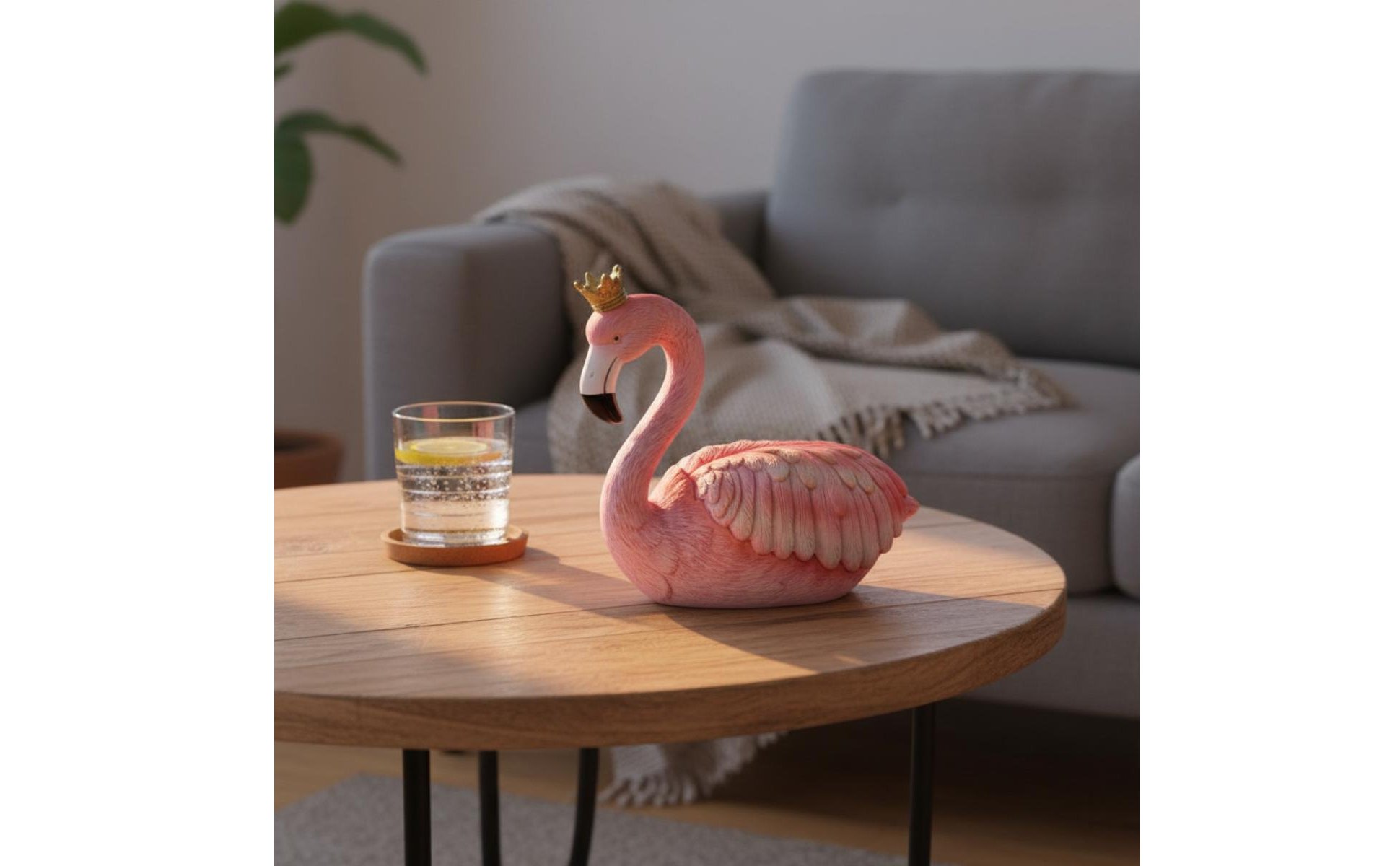 Flamingo Storage Box Multi-Functional Crowned Flamingo Jewelry Holder for Garden
