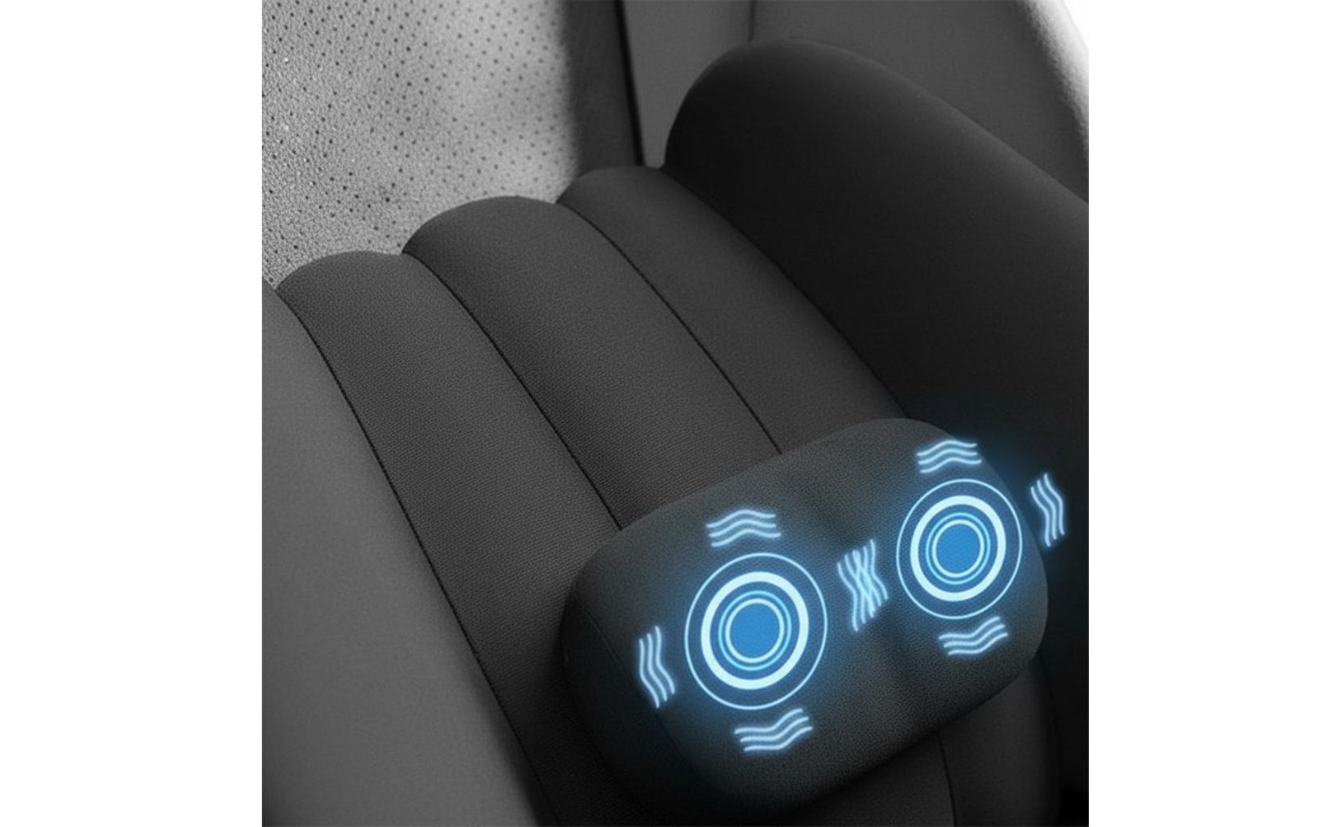 2 Pièces Coussin de Siège de Voiture Massant Intensité Réglable pour Conducteurs