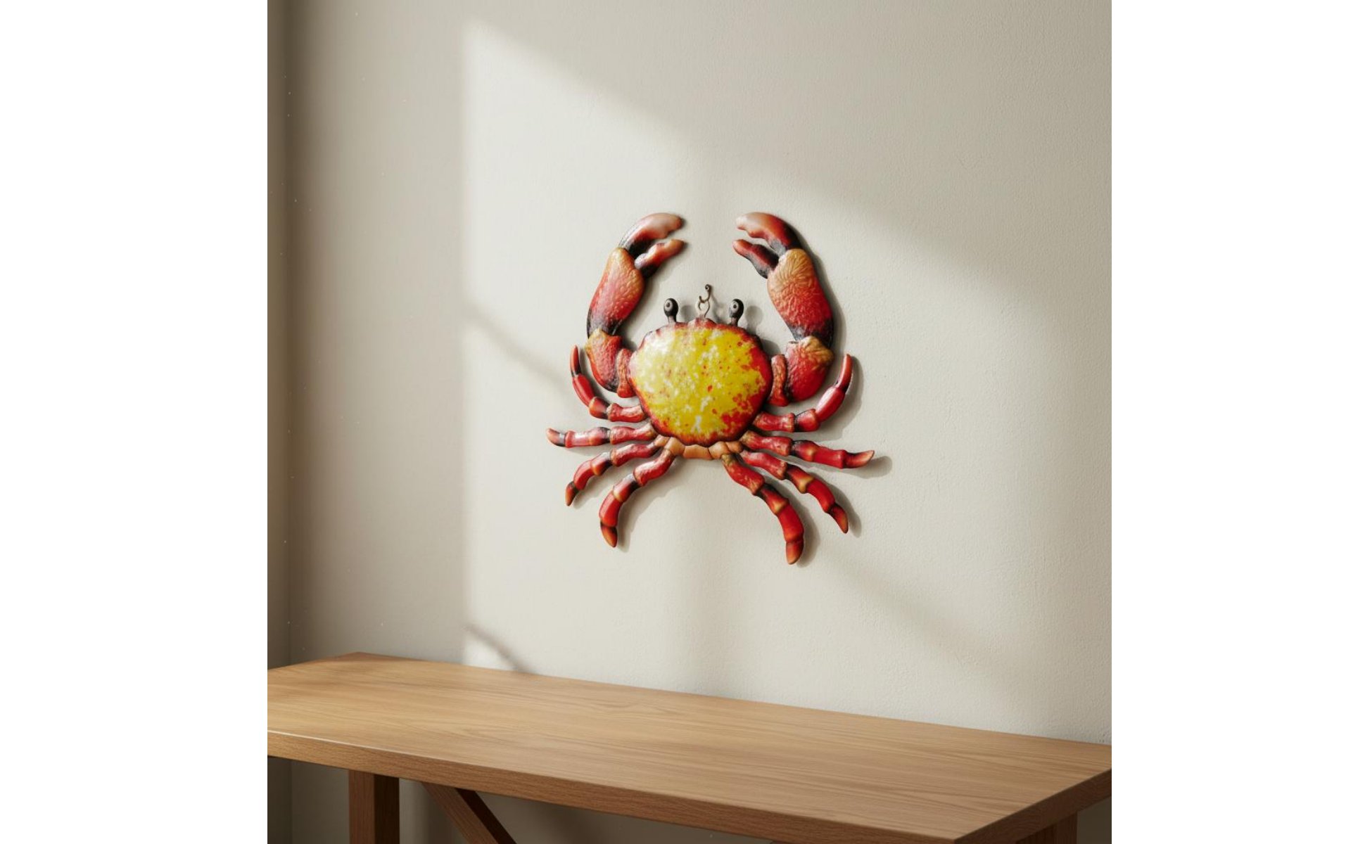 Metal Crab Wall Art Seafood Design Crab Wall Hanging Easy to Hang for Bathroom