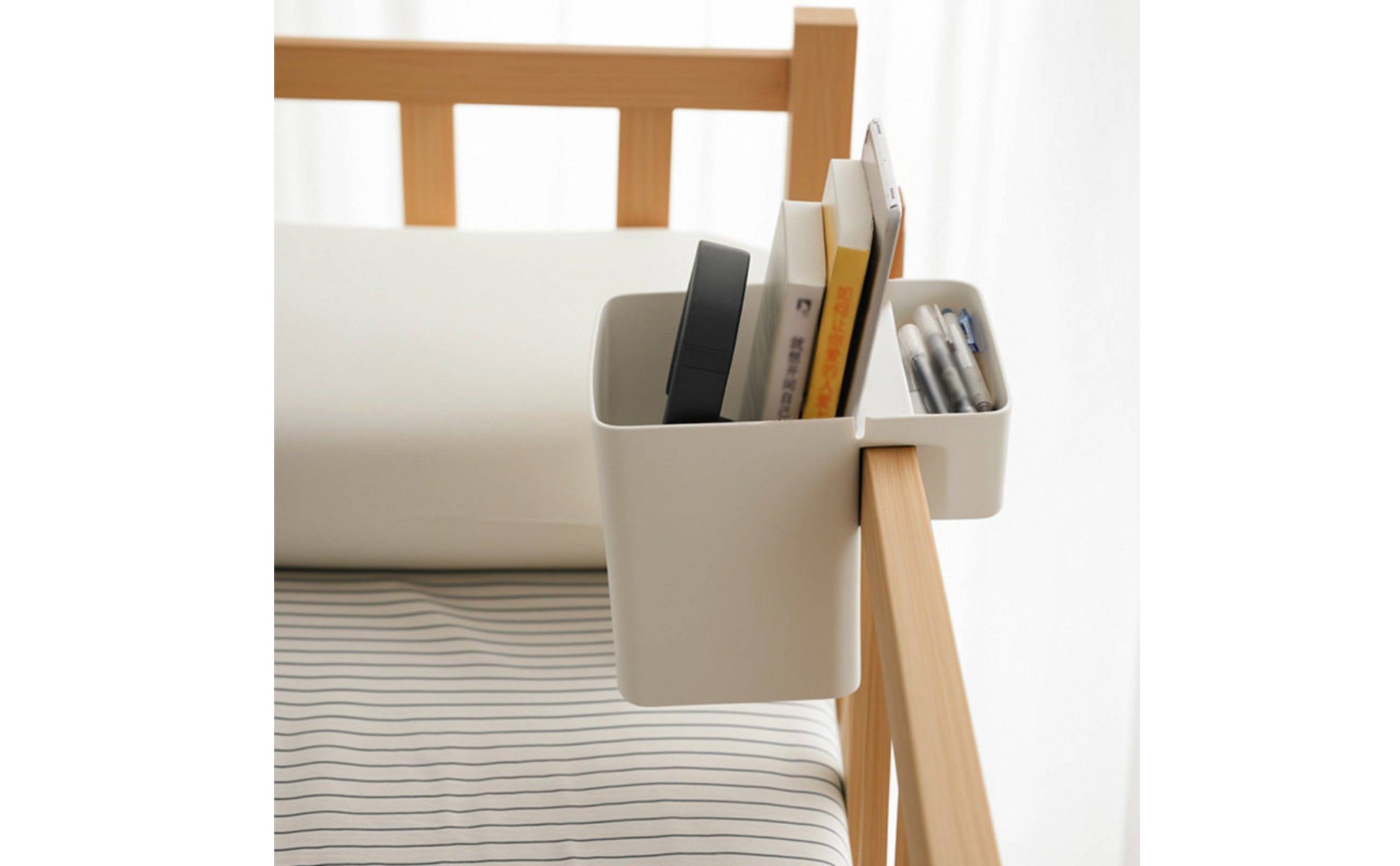 Bunk Bed Storage Organizer No Installation Dorm Room Bedside Shelf