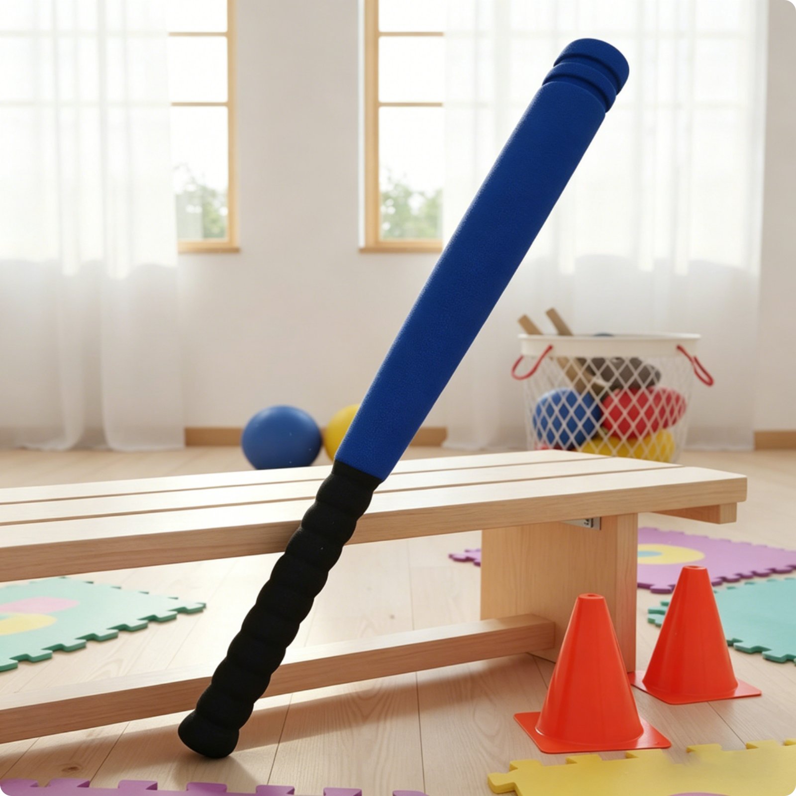3 Stücke Schaumstoff-Baseballschläger-Set leicht Sportspielzeug für Garten,