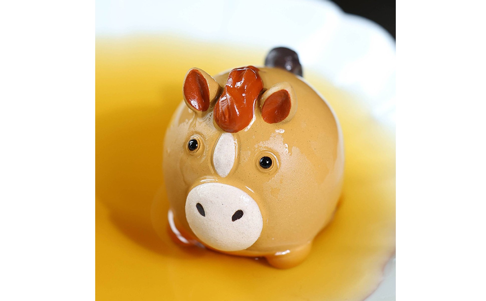 Chubby Horse Tea Pet Handmade for Desktop, Home Decor