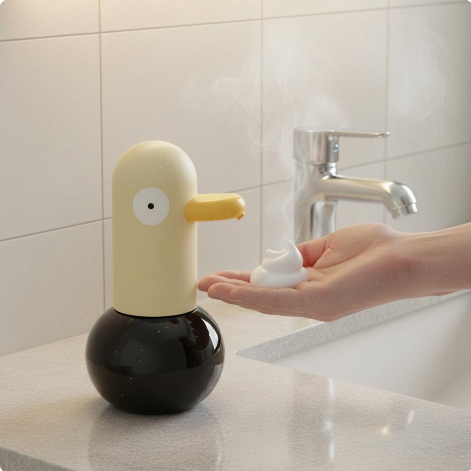 Touchless Hand Soap Pump Re-Energizable Automatic Foaming Soap Dispenser