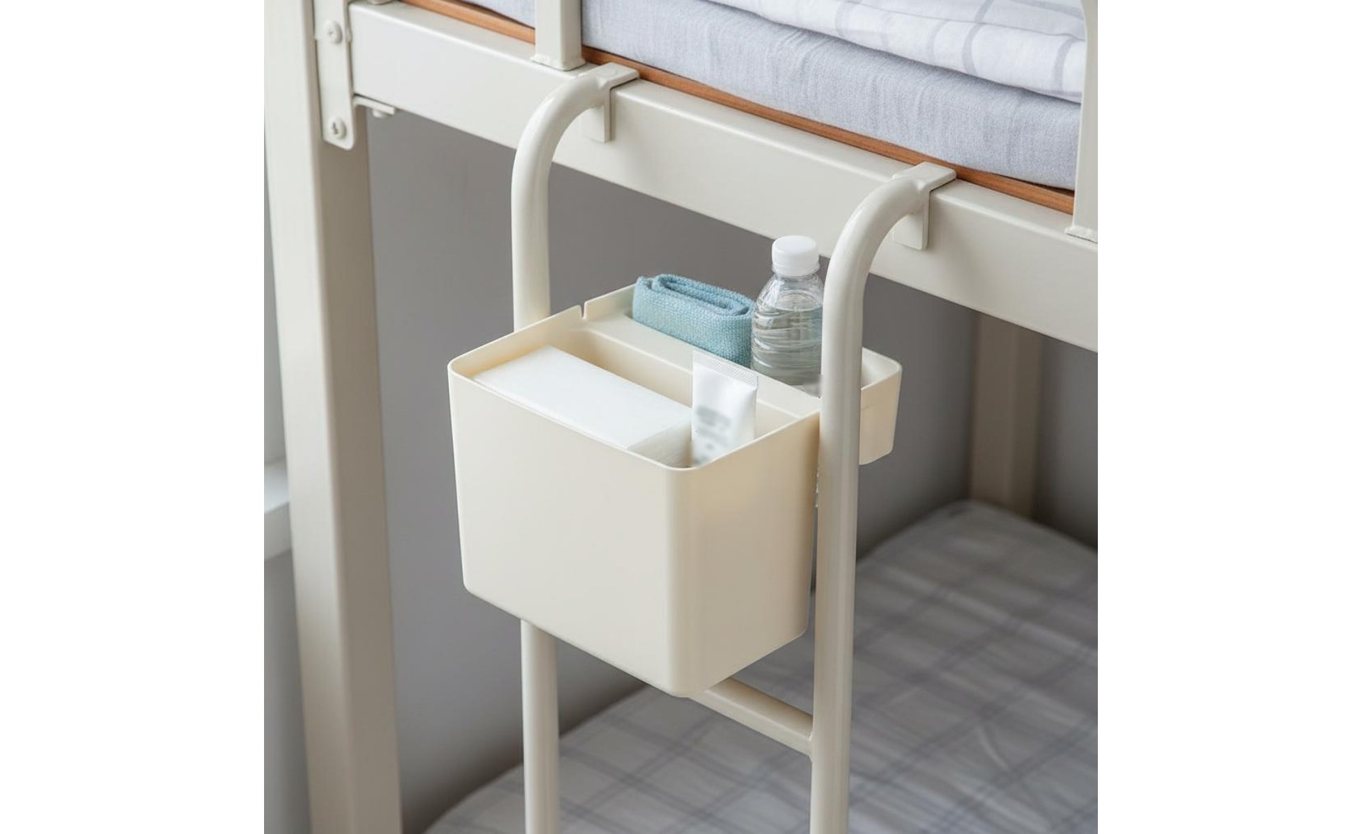 Bunk Bed Storage Organizer No Installation Dorm Room Bedside Shelf