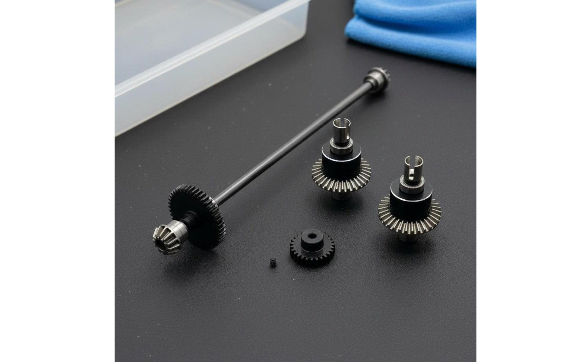 RC Car Gearbox Upgrade Kit Sturdy Metal Drive Shaft and Differential Kit