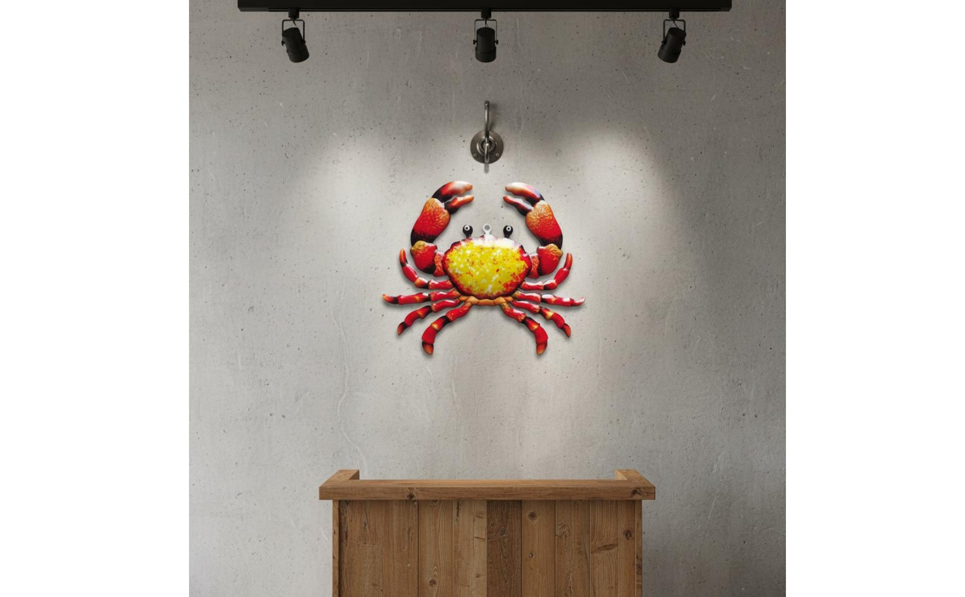 Metal Crab Wall Art Seafood Design Crab Wall Hanging Easy to Hang for Bathroom