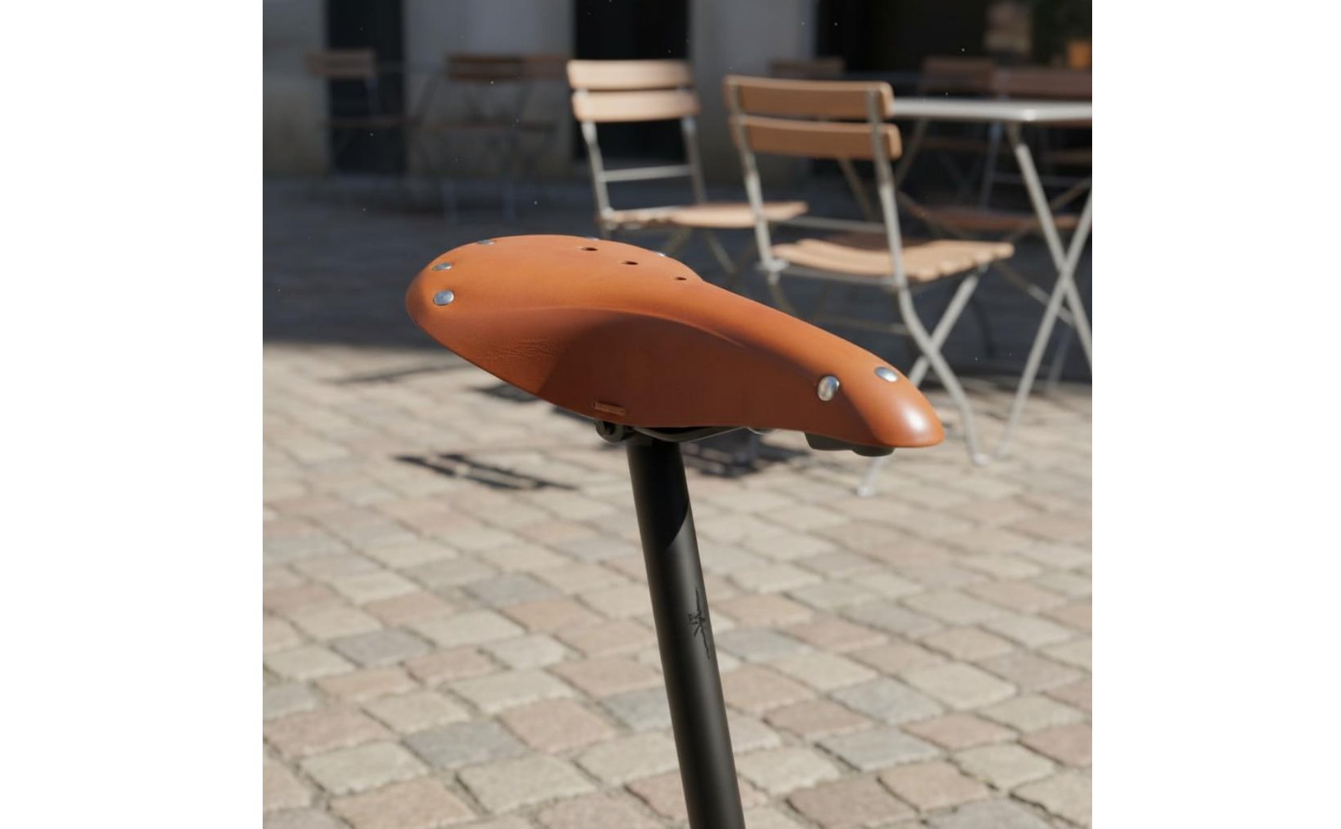 Selle Cuir Rivets Long-Lasting Selle Vélo Cuir pour Cyclistes