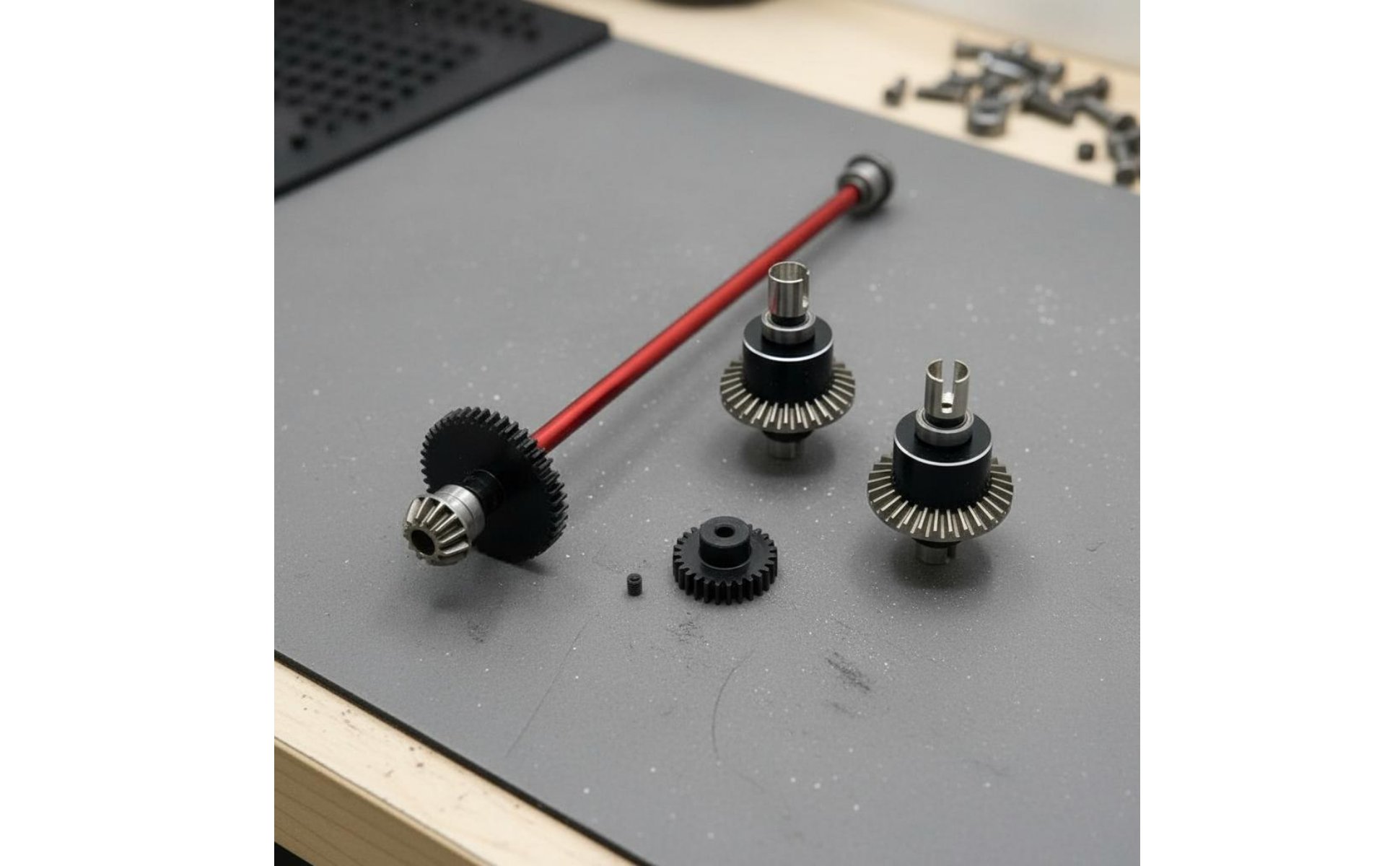 RC Car Gearbox Upgrade Kit Sturdy Metal Drive Shaft and Differential Kit