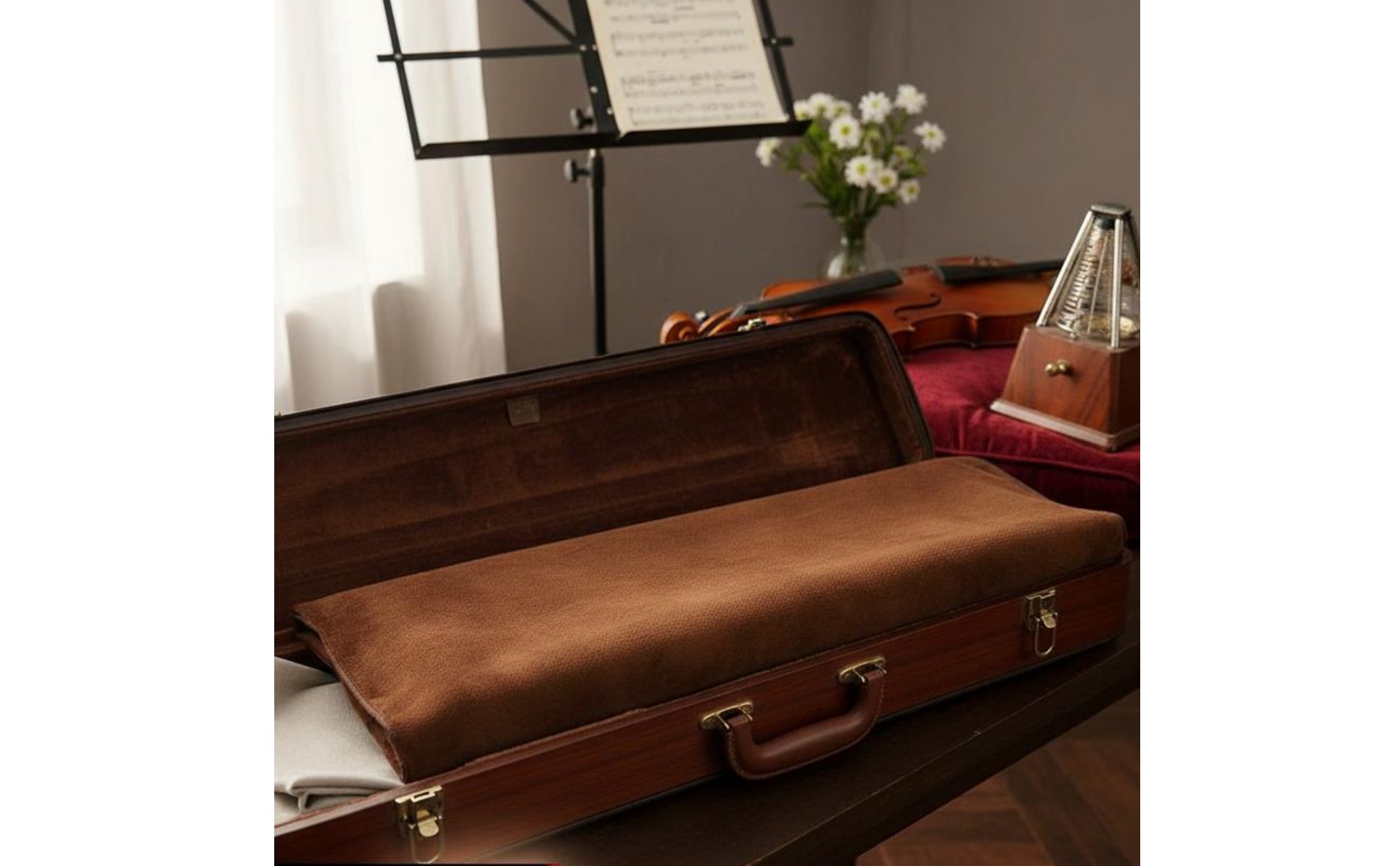Couverture En Velvet pour Violon Doux Au Toucher Housse Anti-Poussière Violon