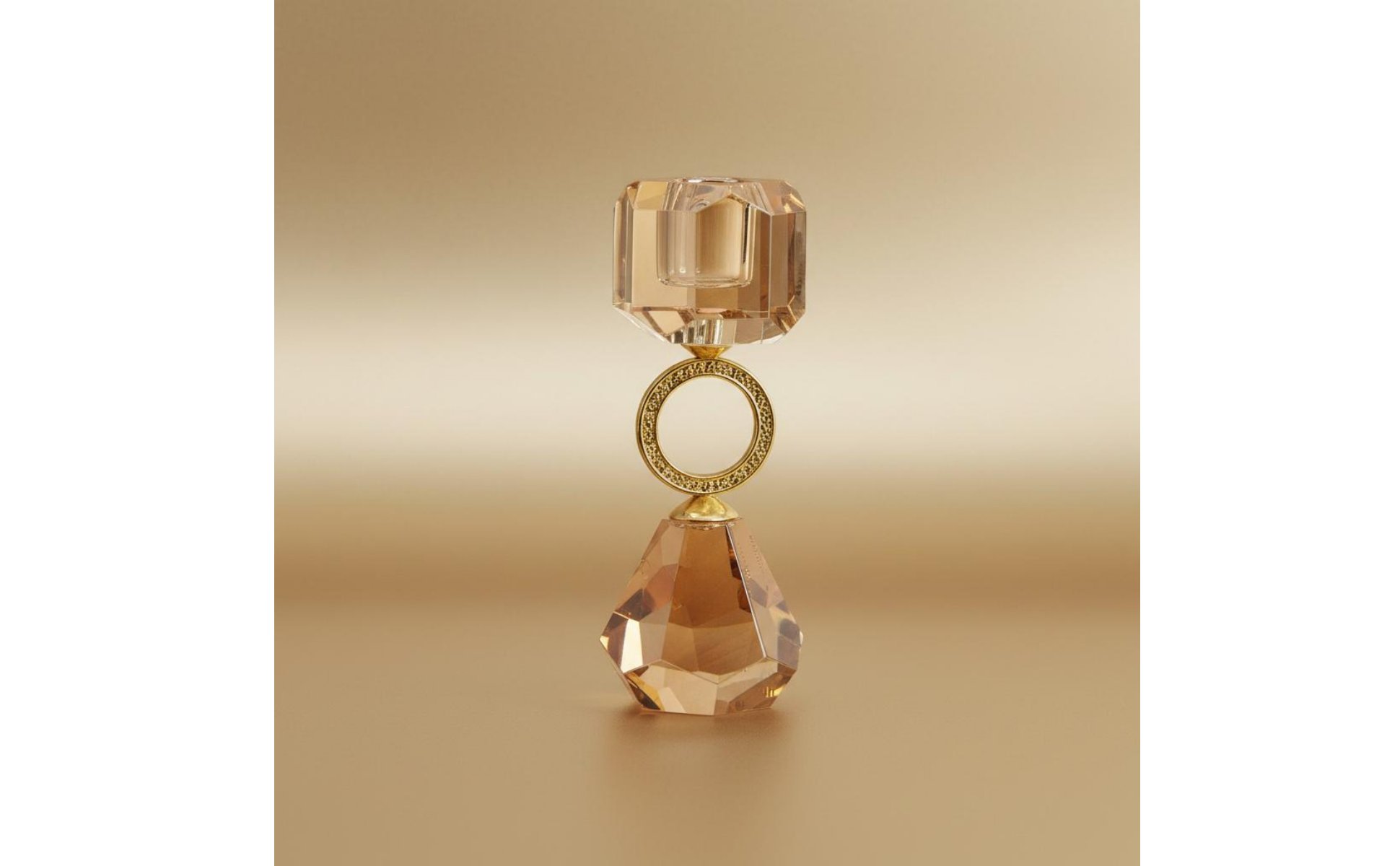 Crystal Candle Holder Atmosphere Enhancing Champagne Crystal Candlestick