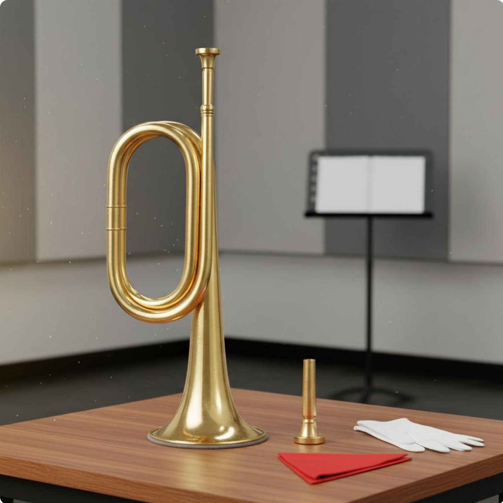 Charge Trumpet Easy to Play Brass Bugle Polished Finish for Beginners, Students