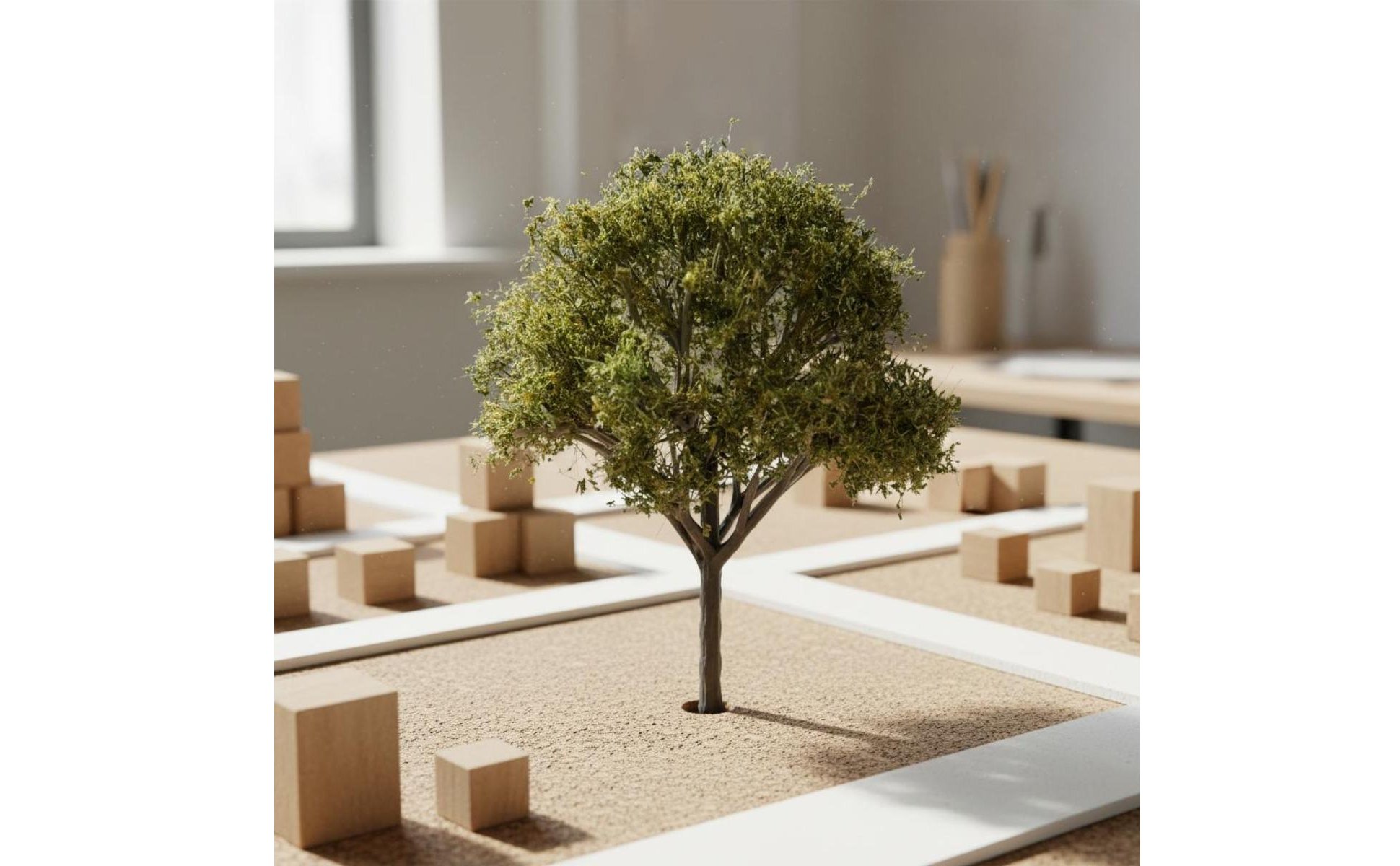 Model Cinnamomum Tree DIY Sand Table Tree Model Realistic Simulation