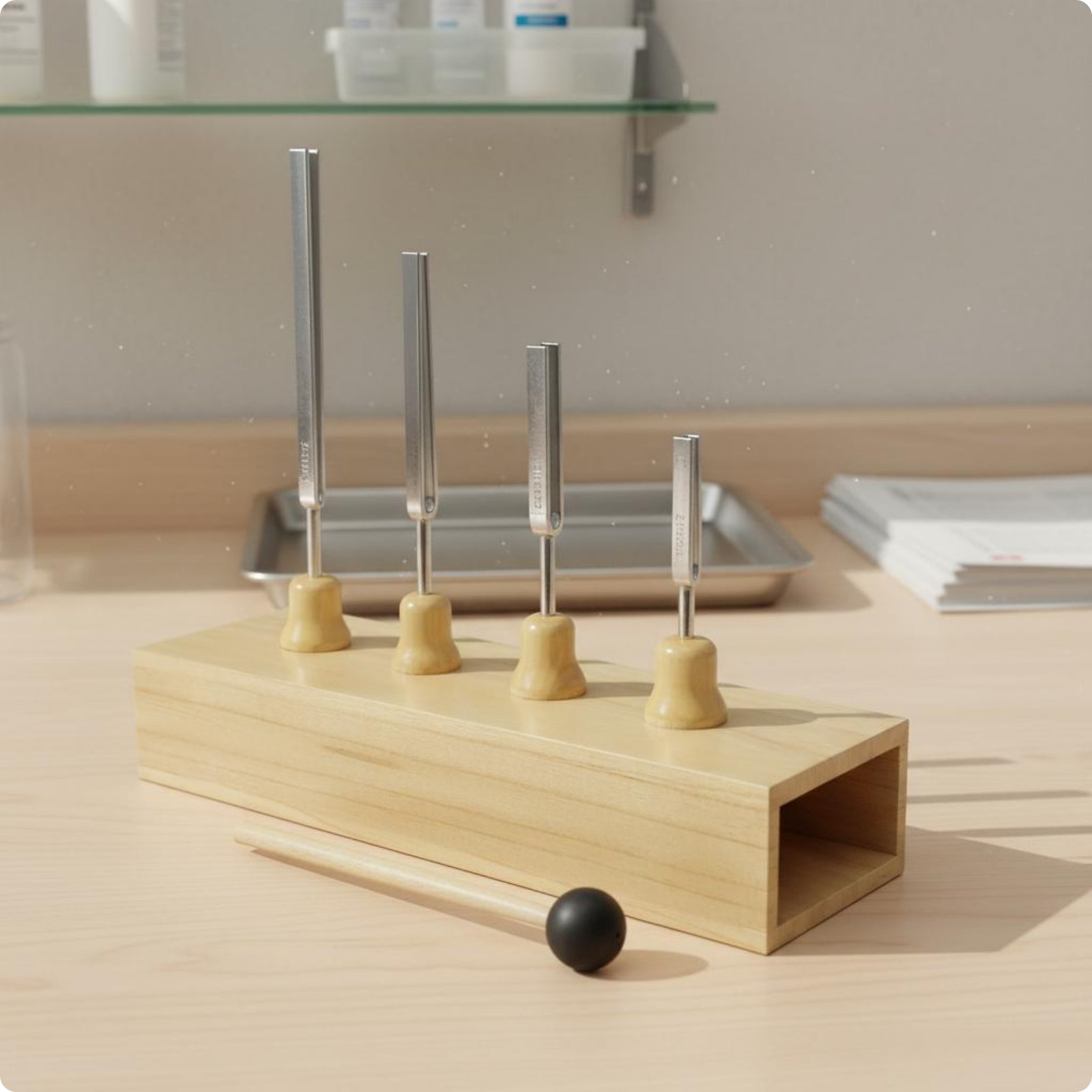 4 Pieces Medical Tuning Fork Set Stress Relief Frequency Healing Forks