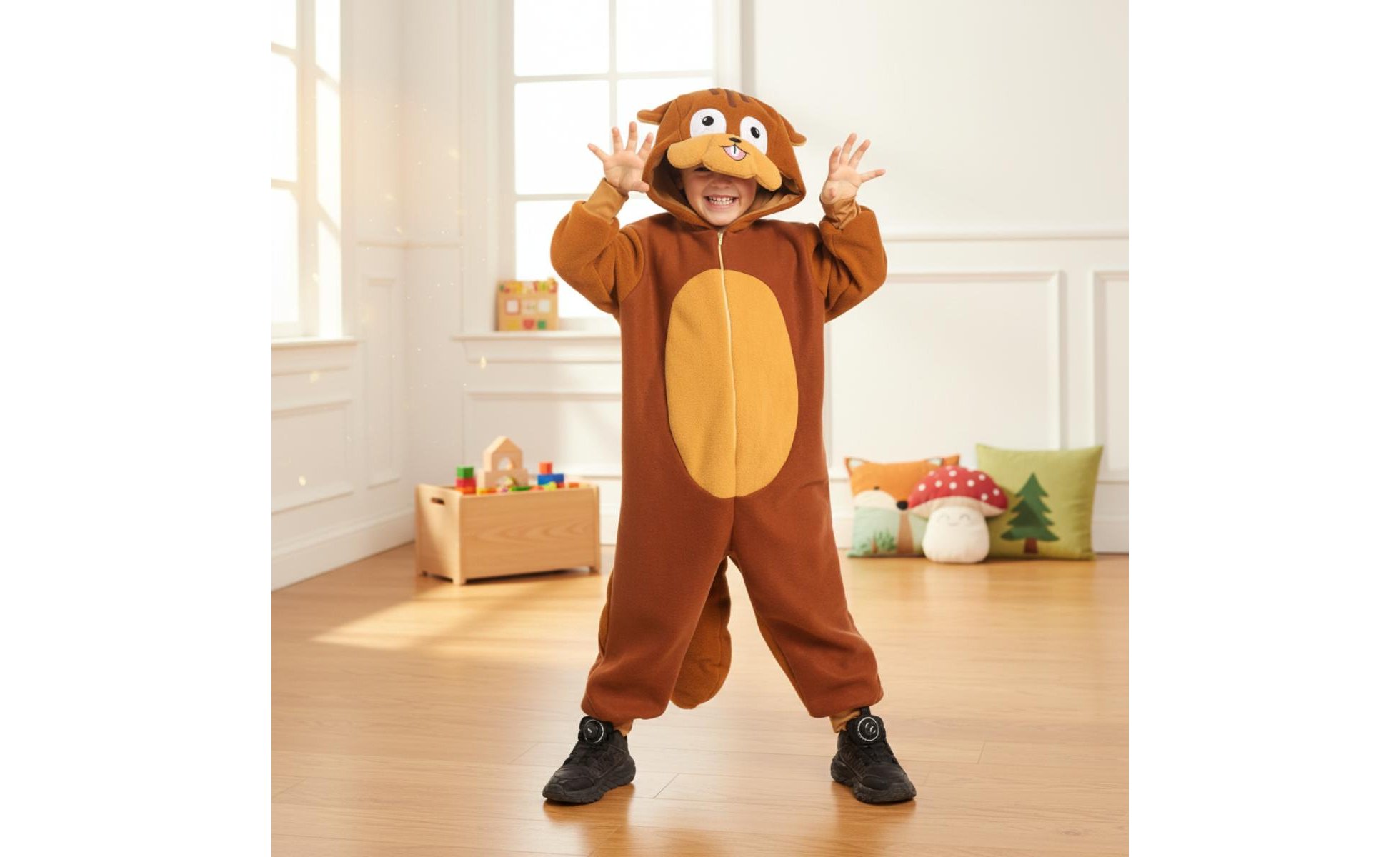 Kids Squirrel Costume Single-Piece Design Squirrel Role-Play Outfit