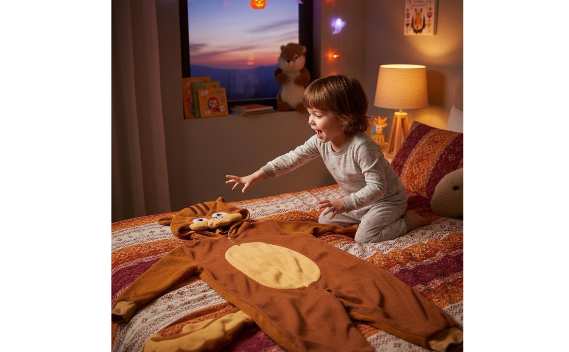 Kids Squirrel Costume Single-Piece Design Squirrel Role-Play Outfit