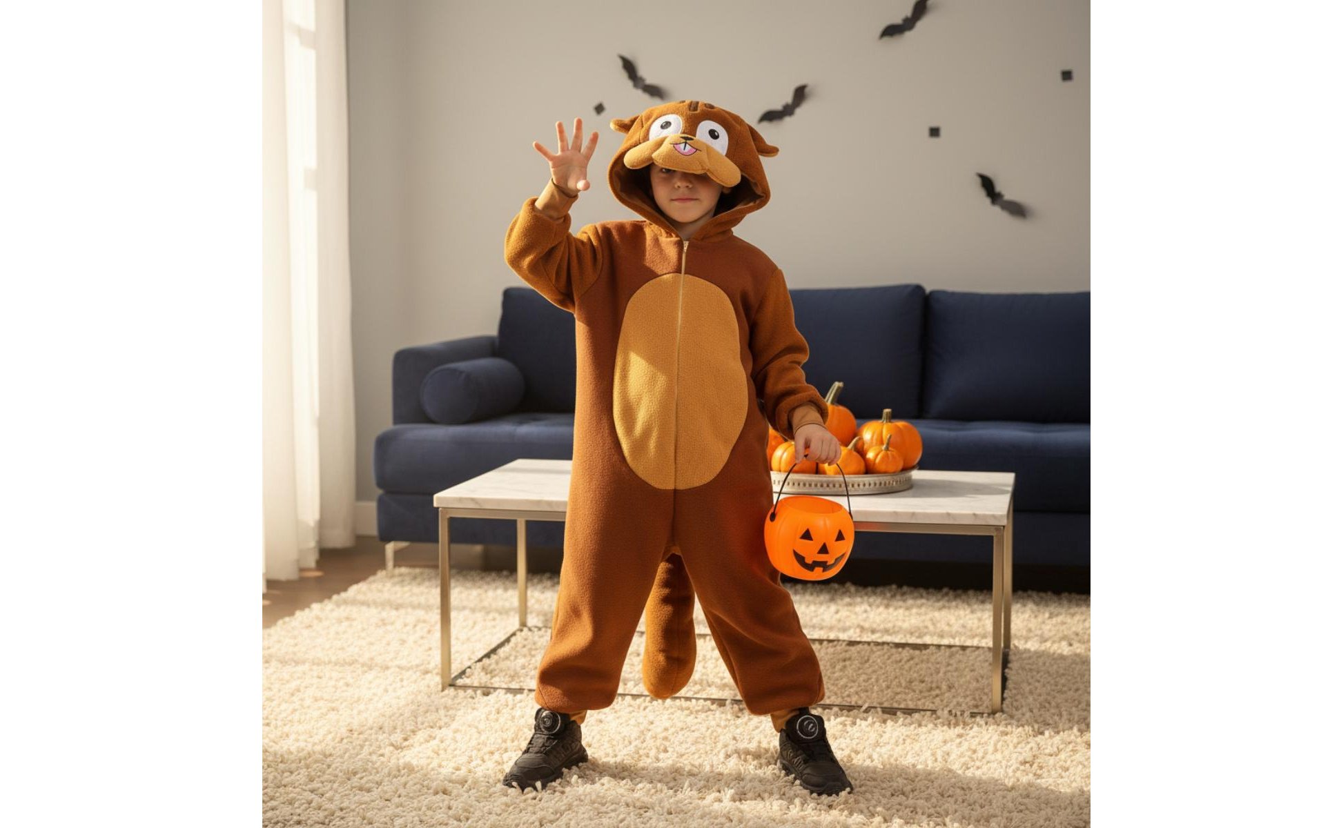 Kids Squirrel Costume Single-Piece Design Squirrel Role-Play Outfit