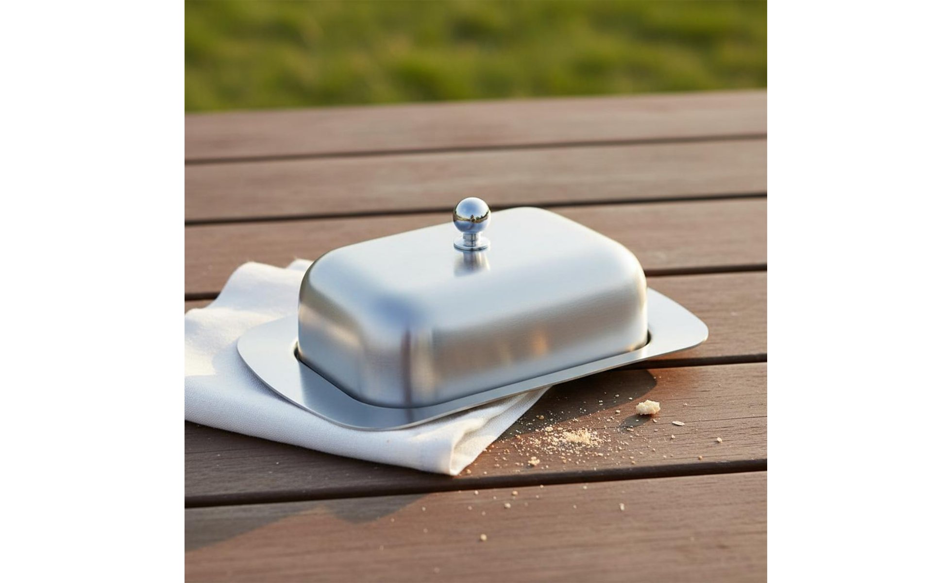 Stainless Steel Butter Dish Rust-Resistant Butter Container with Lid for Kitchen