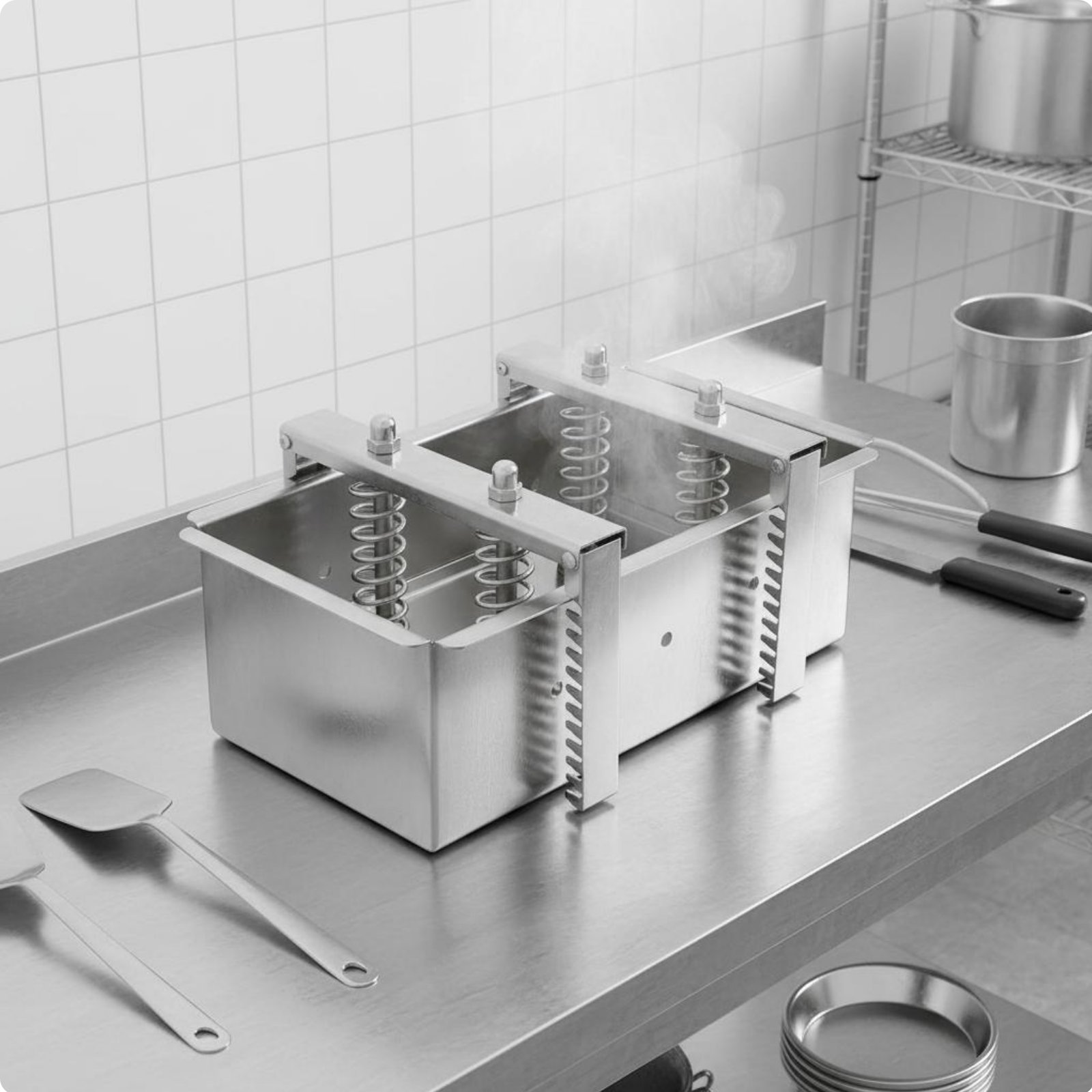 Stainless Steel Meat Press Easy to Clean Meat Loaf Forming Form for Home Cooks