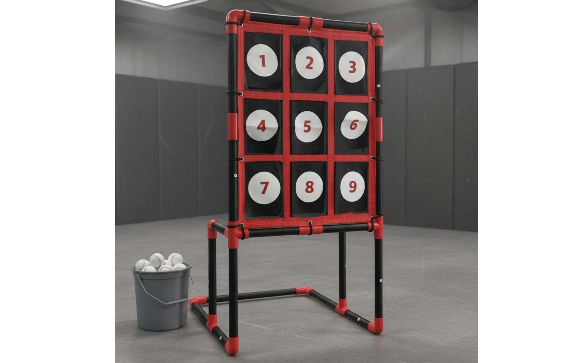 9 Pocket Pitcher Training Equipment Portable 9 Hole Pitching Net for Park, Gym