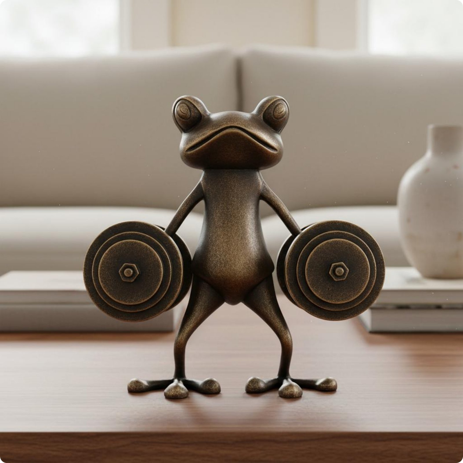 Froschfigur aus Metall Retro-Stil goldene Froschfigur leicht zu reinigen