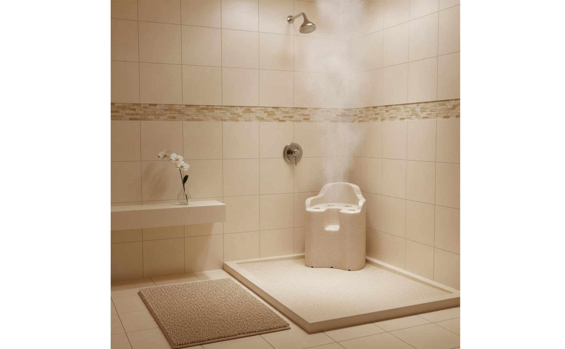 Expanded Polypropylene Shower Chair Waterproof Anti-Slip Bath Stool Strong